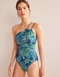 One-Shoulder String Swimsuit-Globe, Paradise Pop