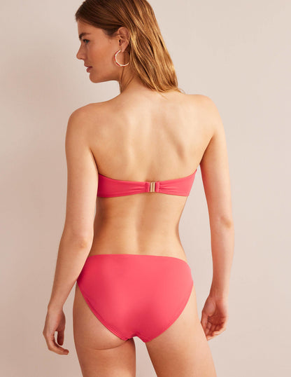 Support Bandeau Bikini Top-Pink Berry