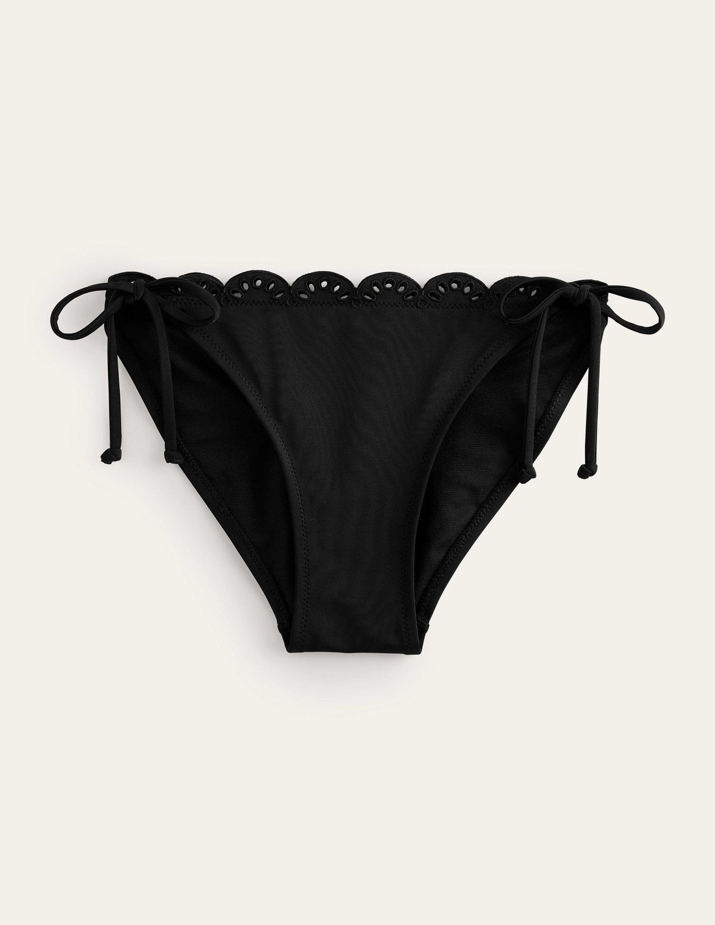 Broderie Bikini Bottoms-Black