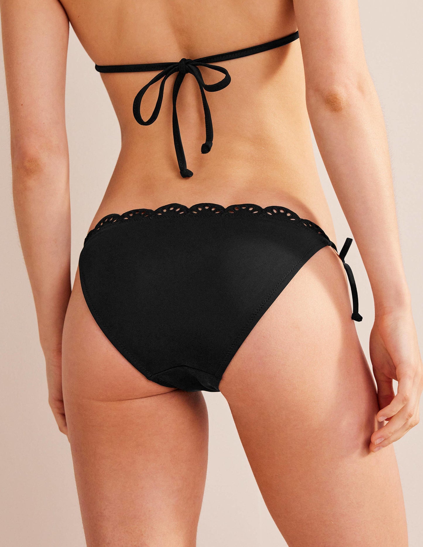 Broderie Bikini Bottoms-Black