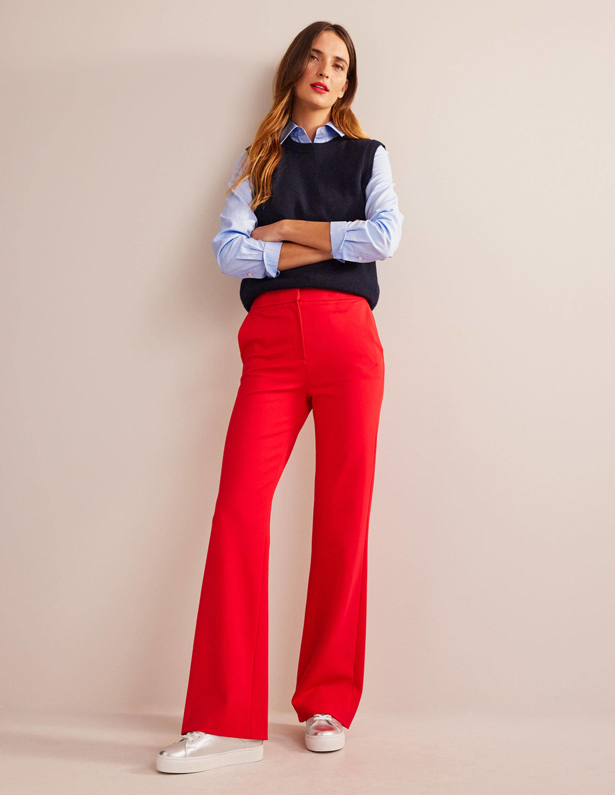Westbourne Ponte Pants-Hot Pepper - Image 1