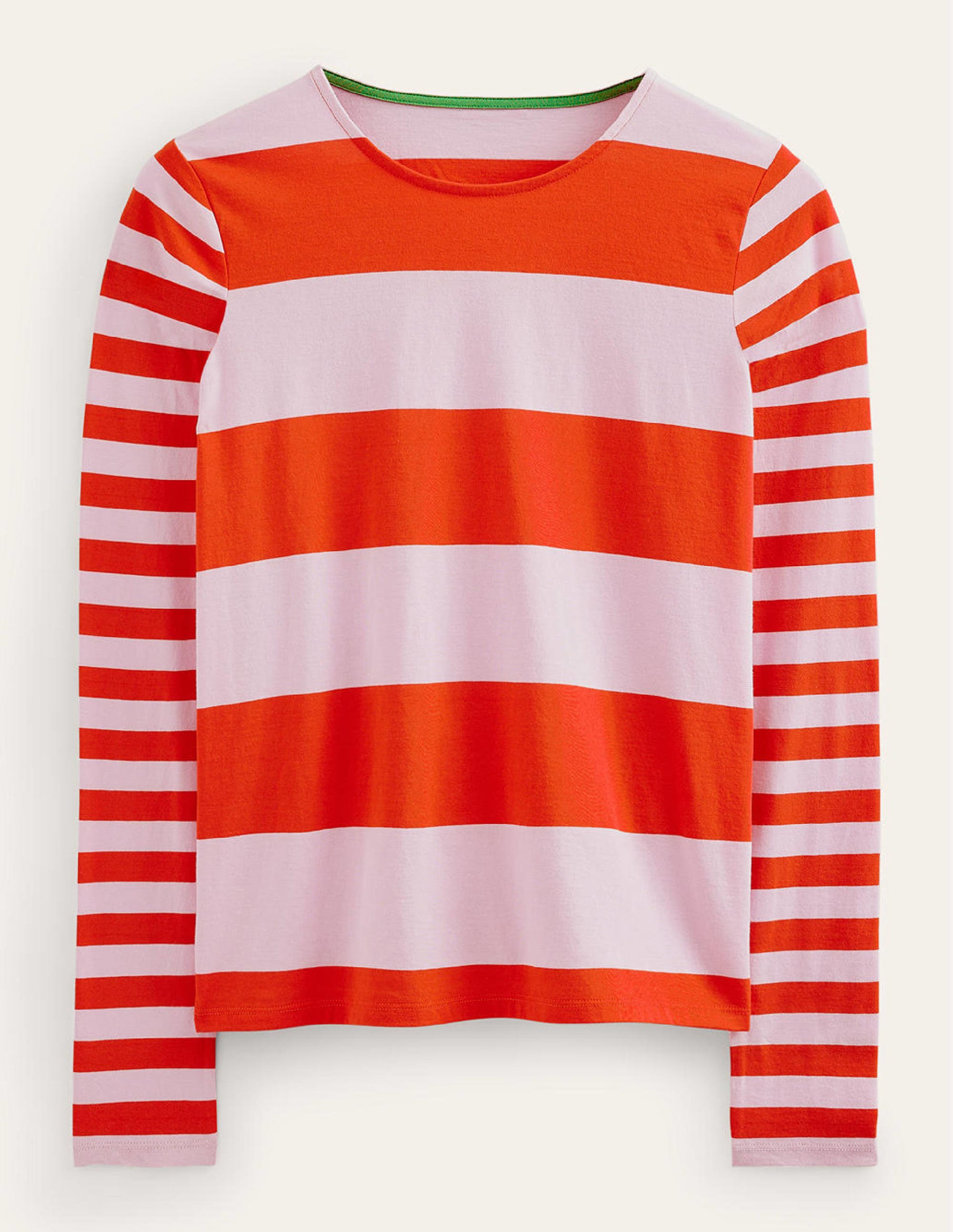 Bea Long Sleeve Breton-Orchid Pink and Fiesta - Image 5