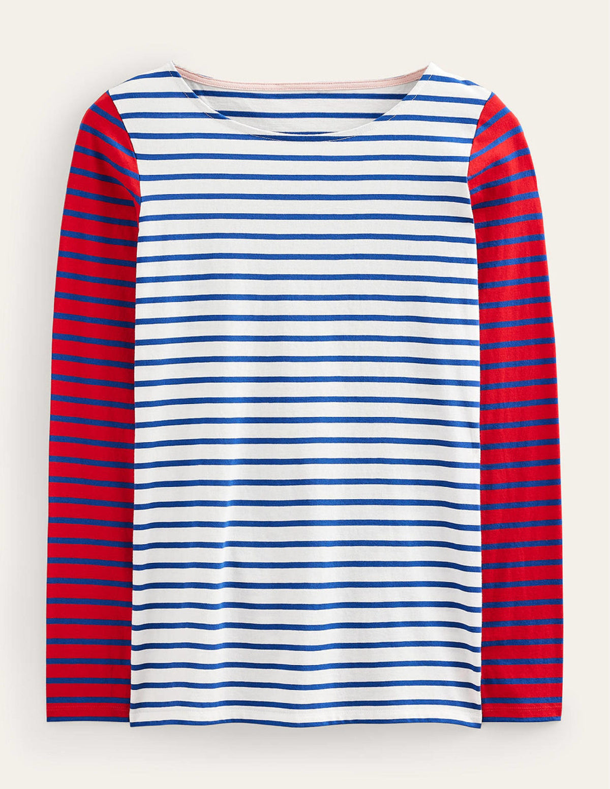 Ella Long Sleeve Breton-Ivory, Colbalt, Hot Pepper-7