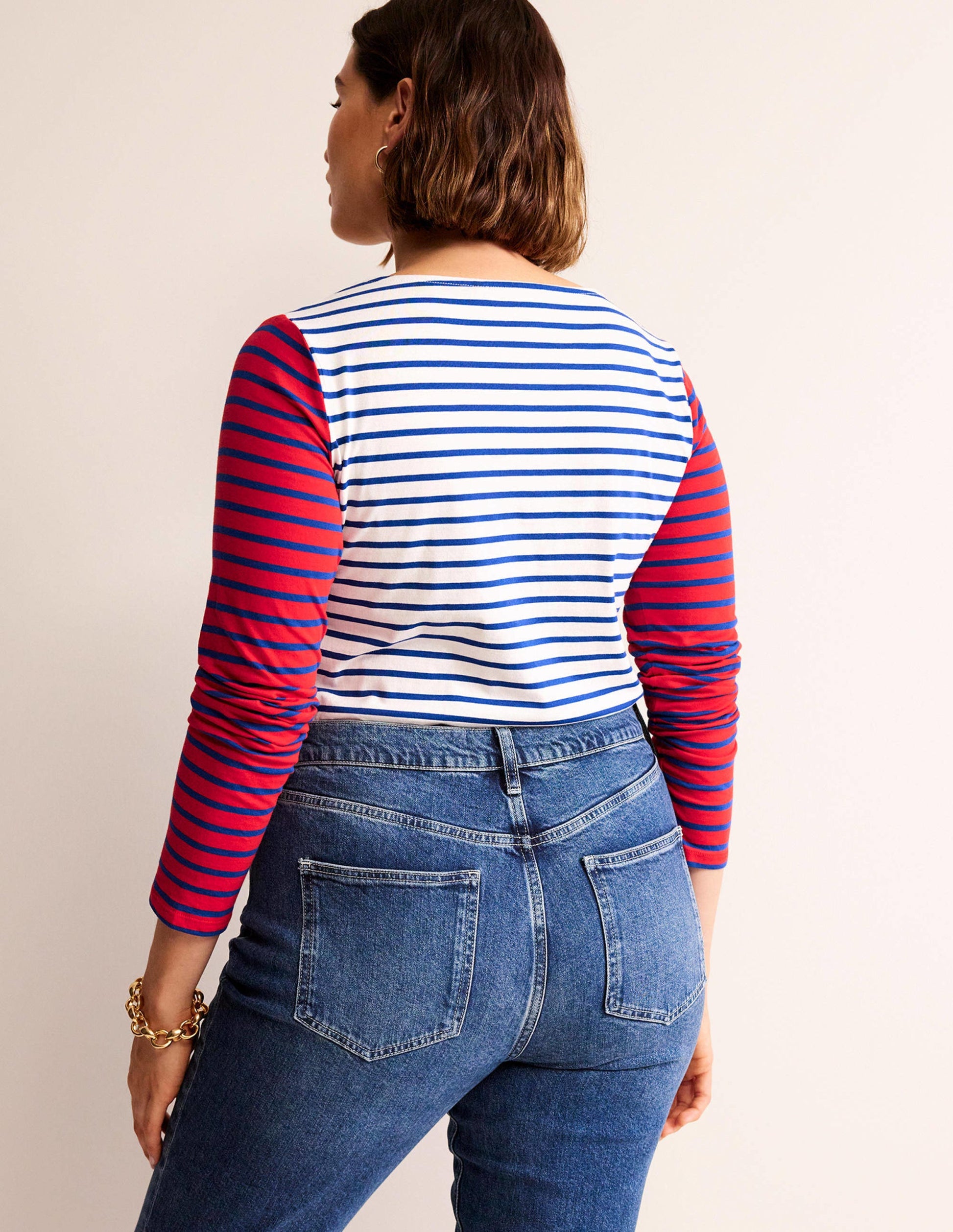Ella Long Sleeve Breton-Ivory, Colbalt, Hot Pepper-6