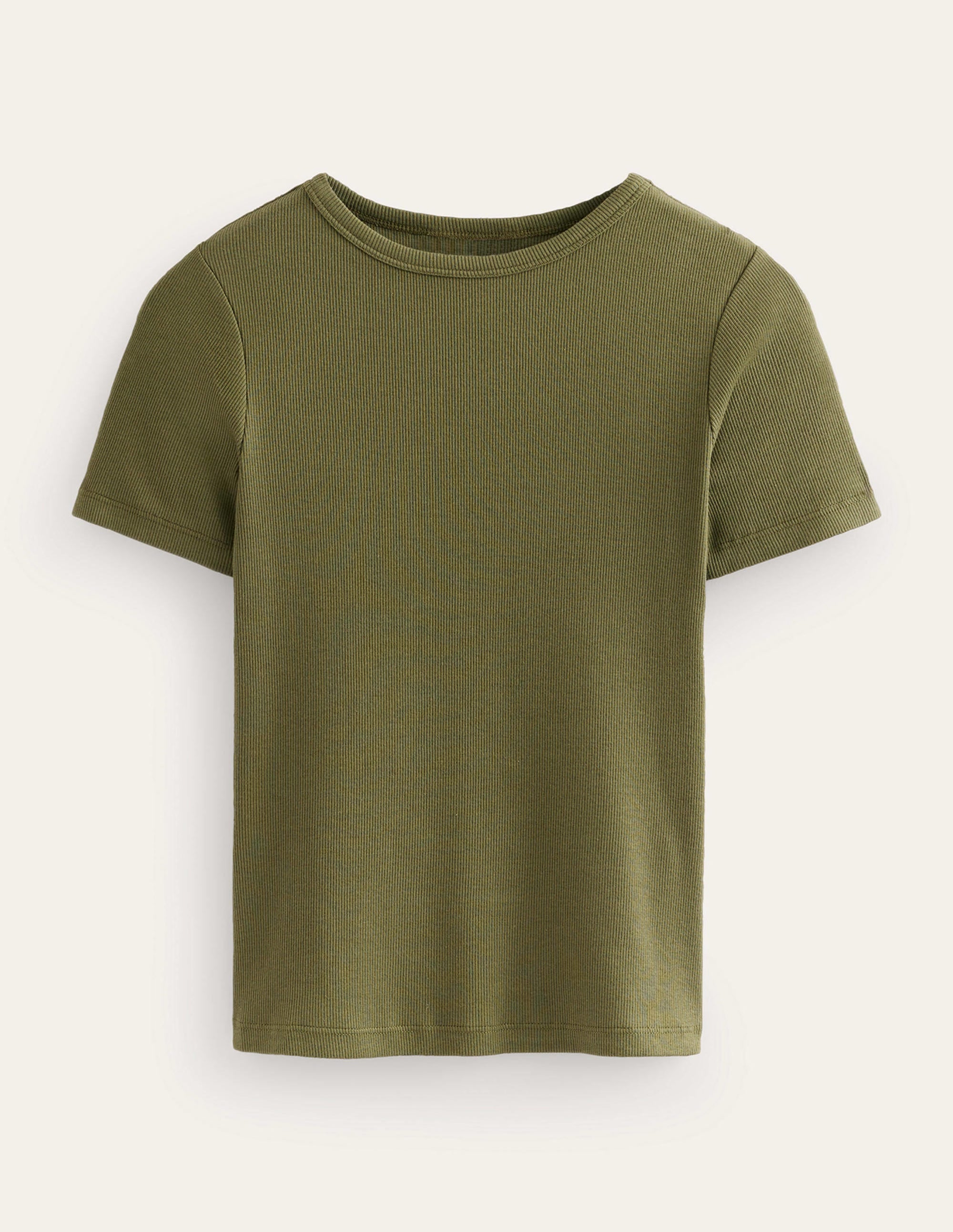 Cotton Ribbed T-Shirt-Spruce - Image 5