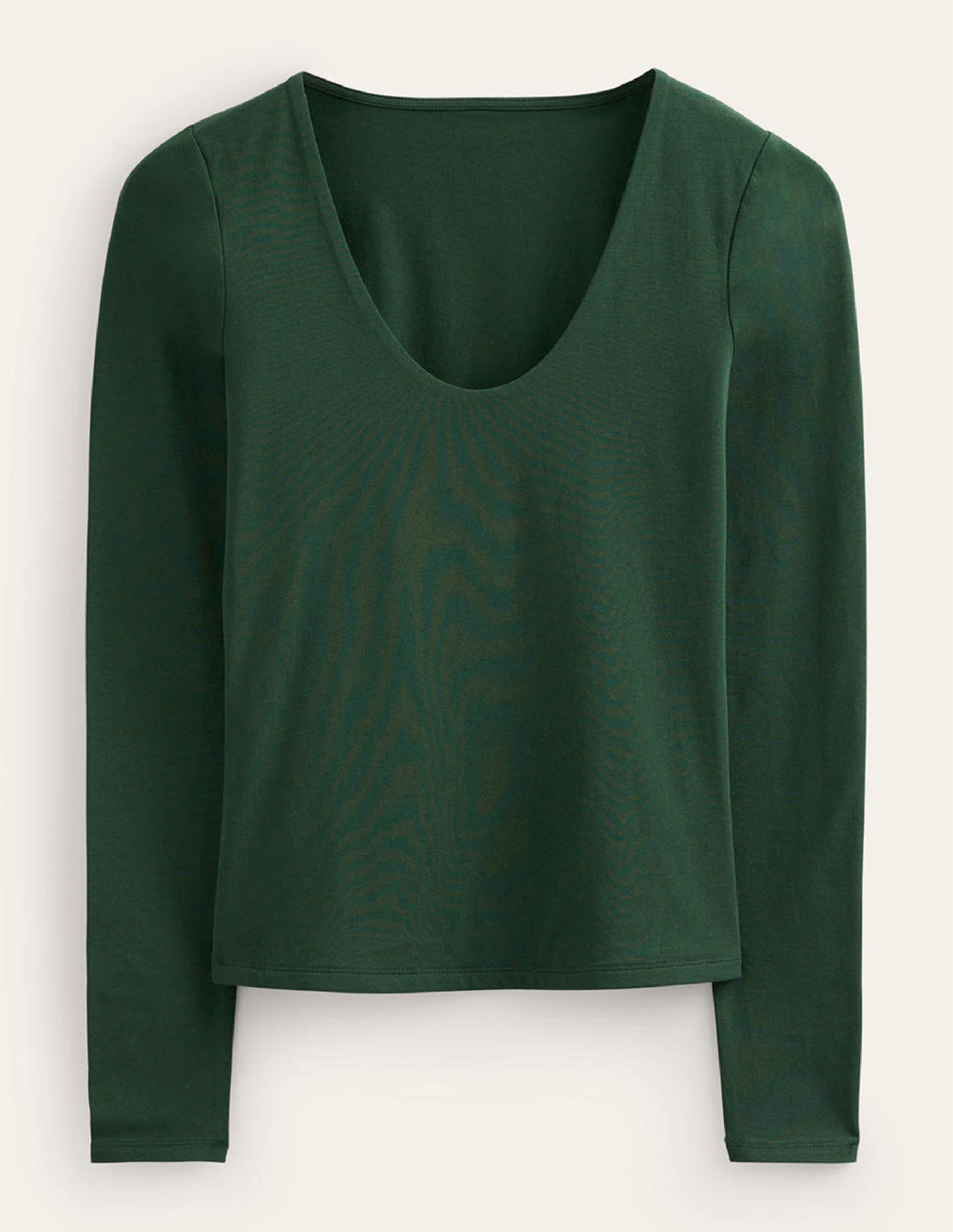Double Layer Scoop Neck Top-Chatsworth Green-5