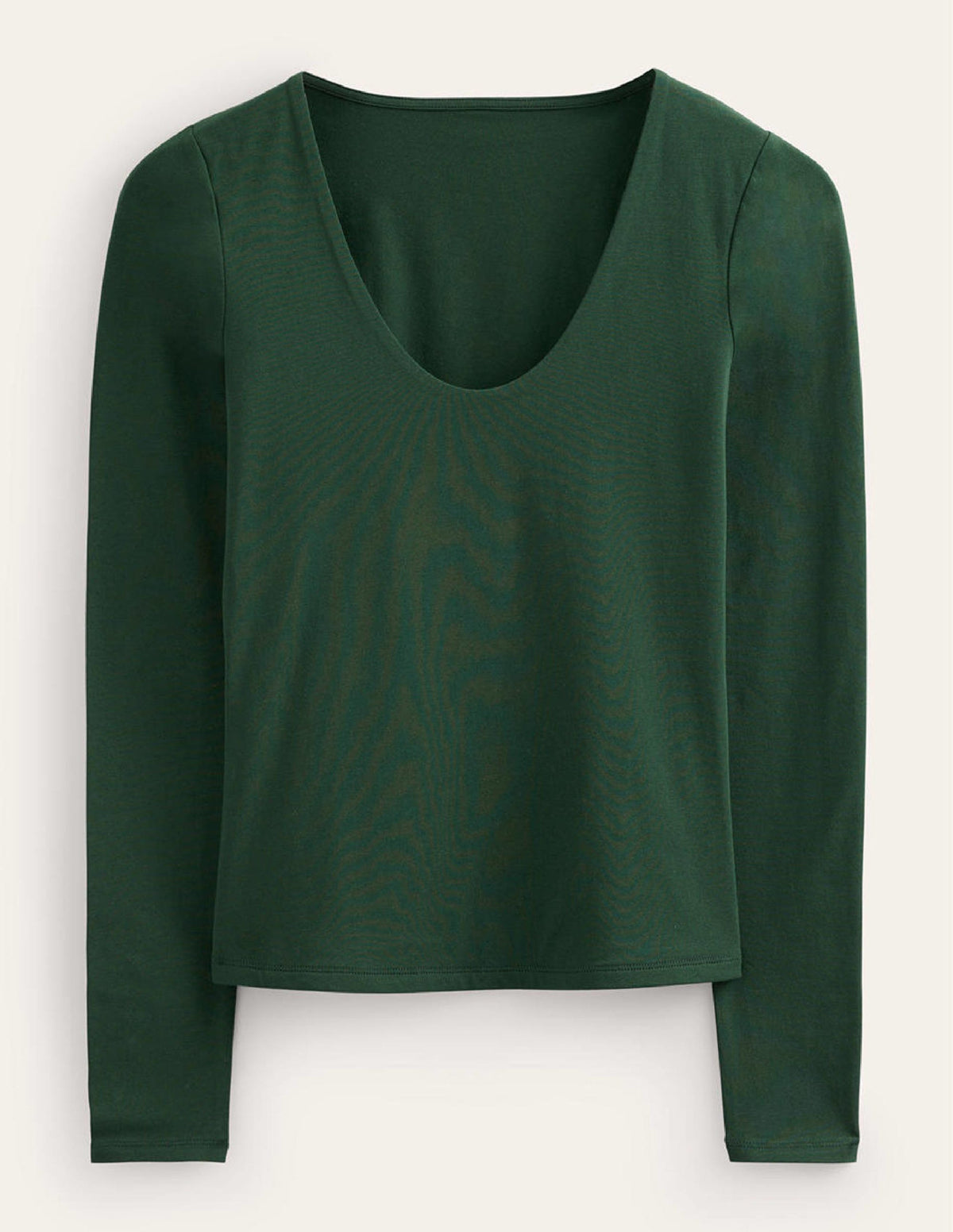 Double Layer Scoop Neck Top-Chatsworth Green - Image 5