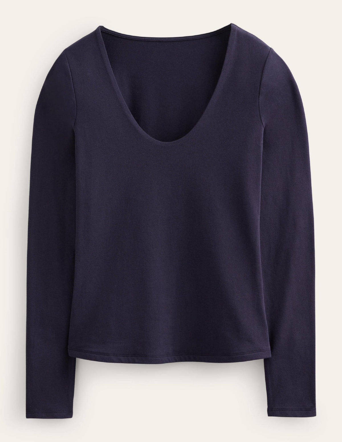 Double Layer Scoop Neck Top-Navy - Image 5