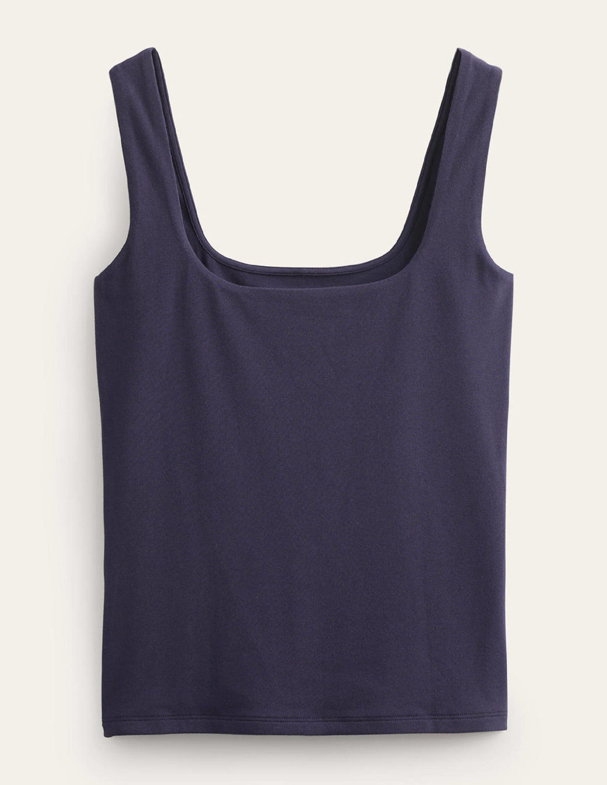 Double Layer Square Neck Tank-Navy - Image 5