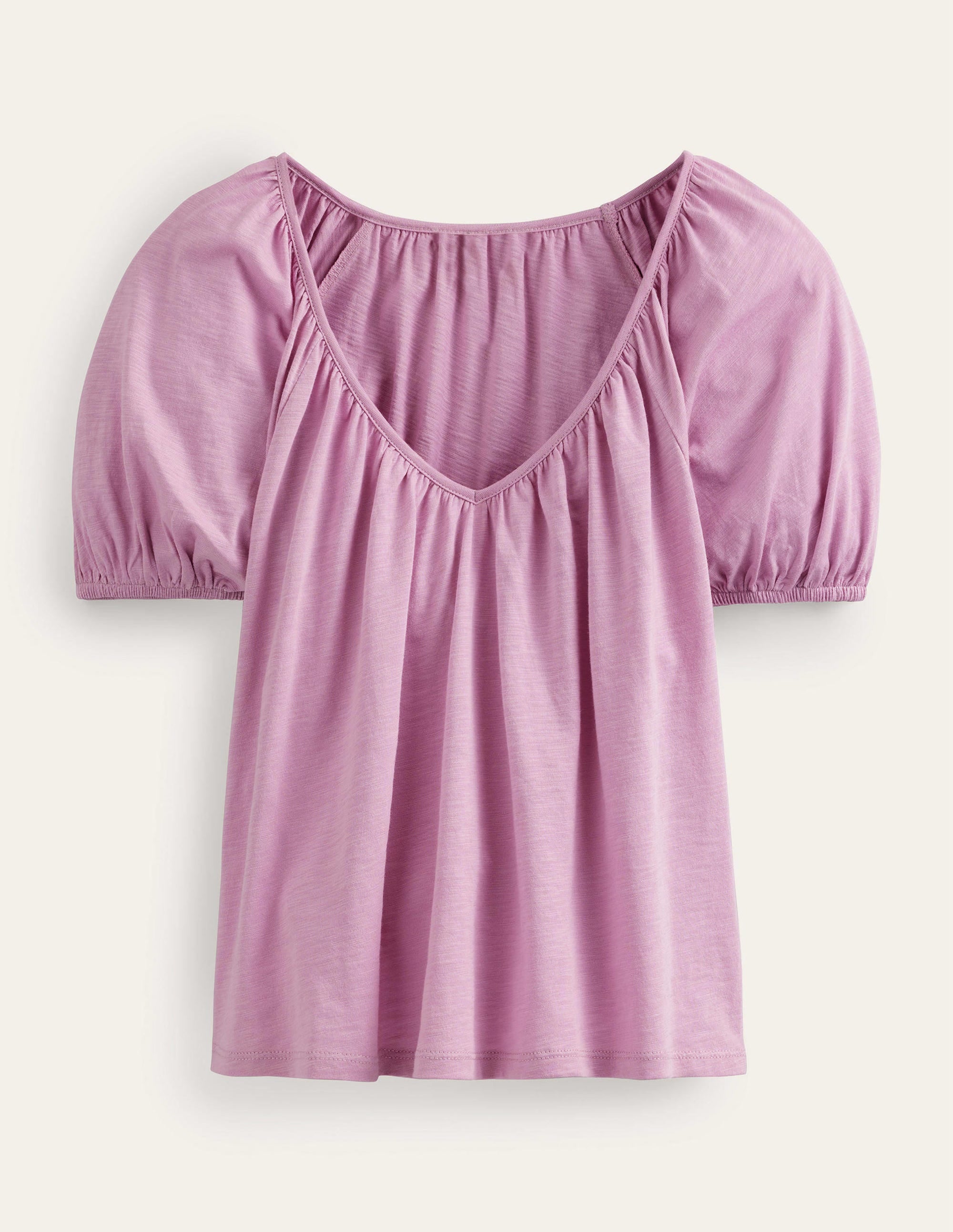 V-Neck Jersey Swing Top-Soft Lavender - Image 5