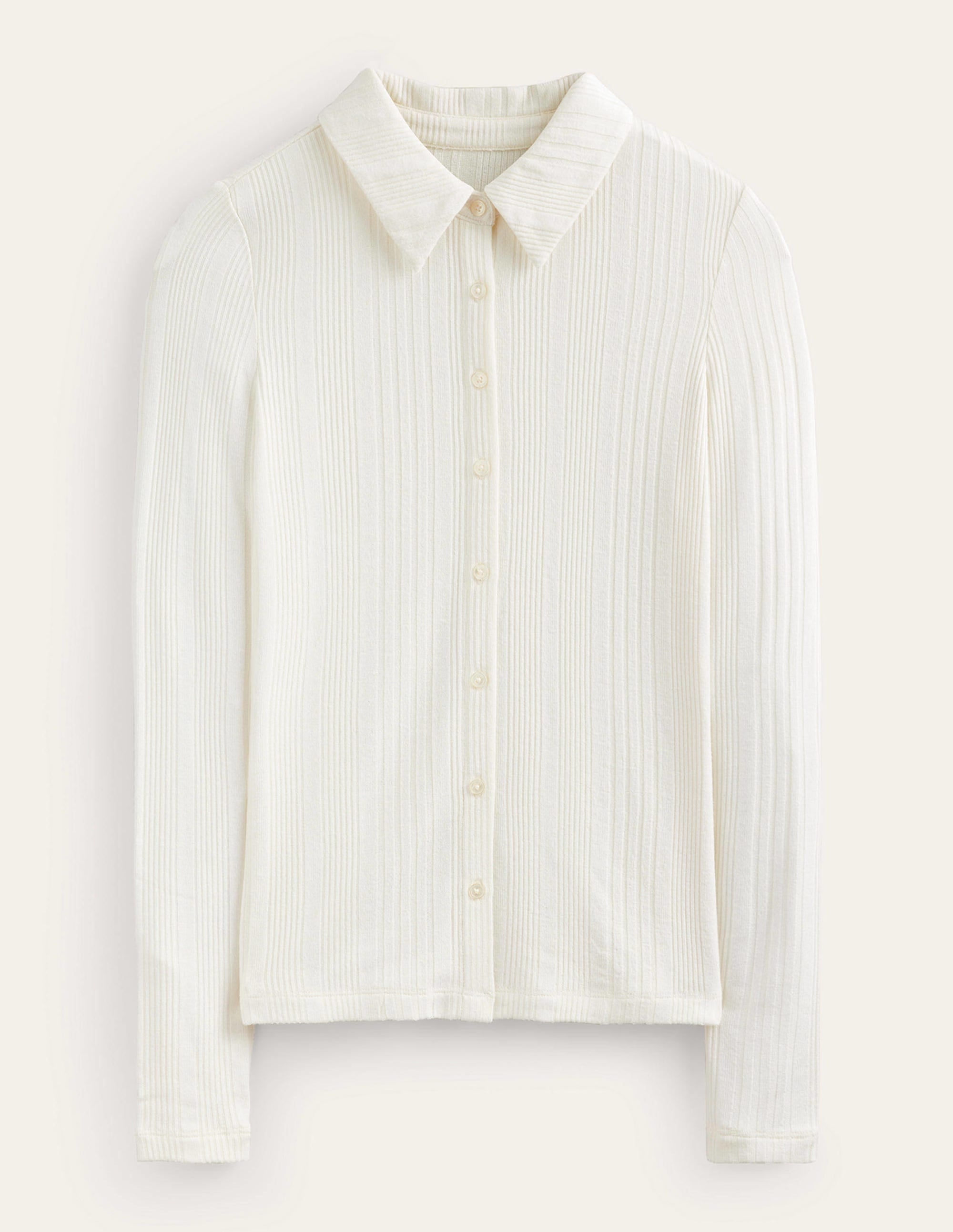 Charlotte Jersey Shirt-Ivory - Image 5