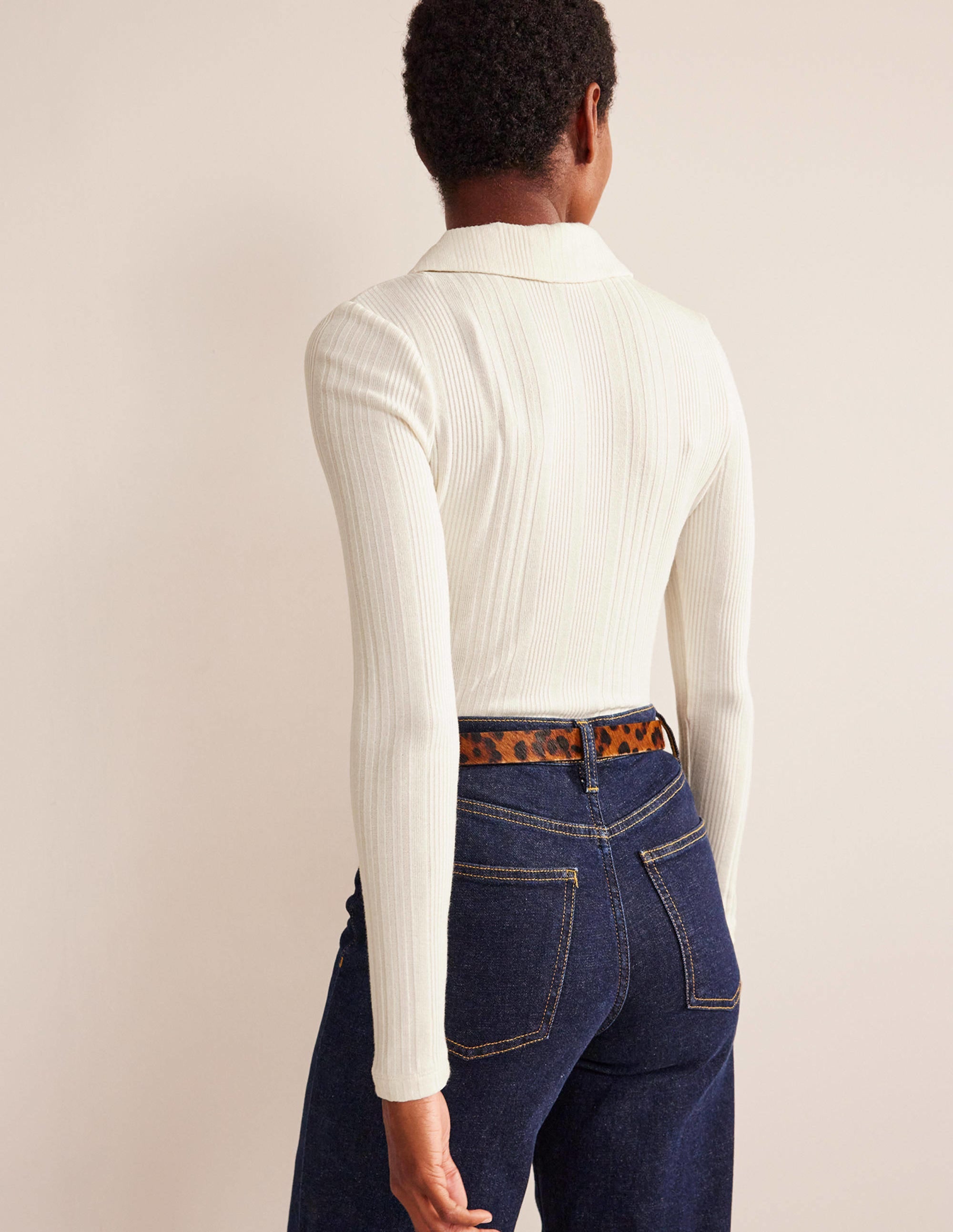 Charlotte Jersey Shirt-Ivory - Image 3