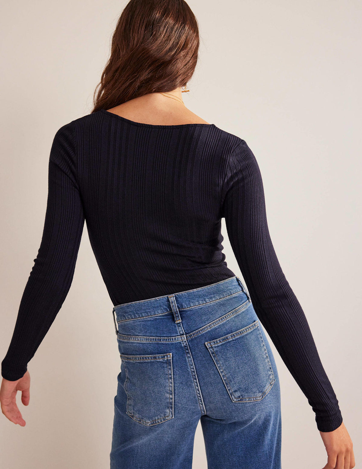 Tie Front Top-Navy-3