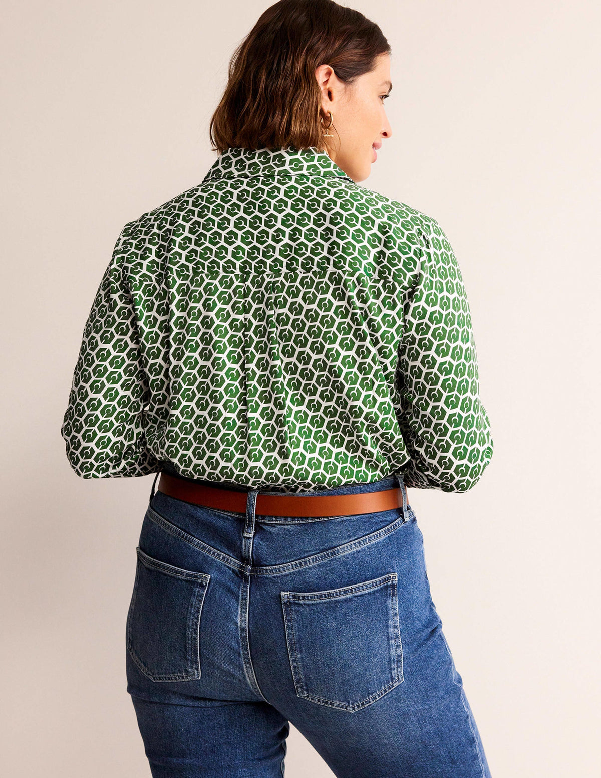 Straight-Fit Twill Shirt-Winter Green, Reverie - Image 6