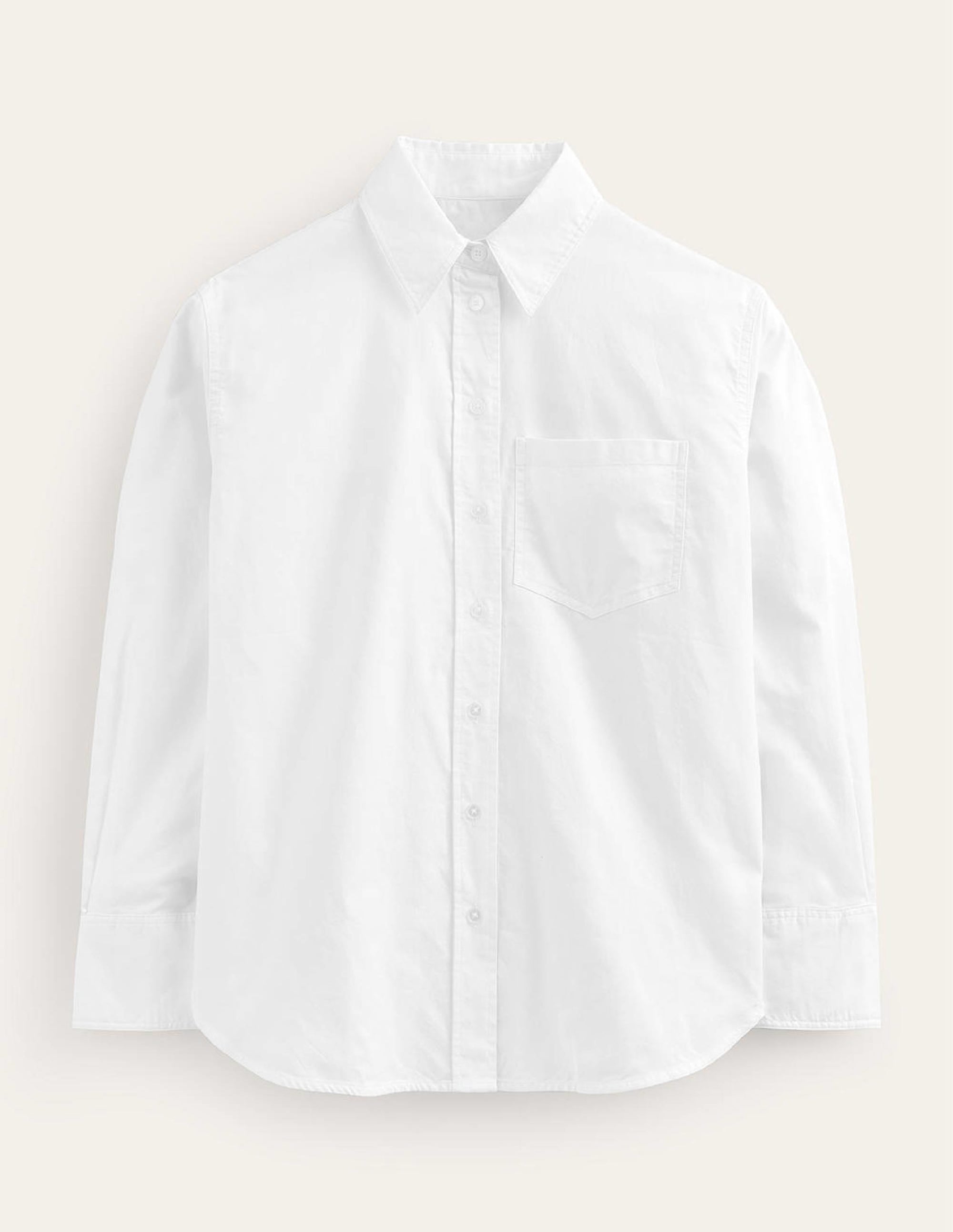 Connie Relaxed Cotton Shirt-White - Image 7