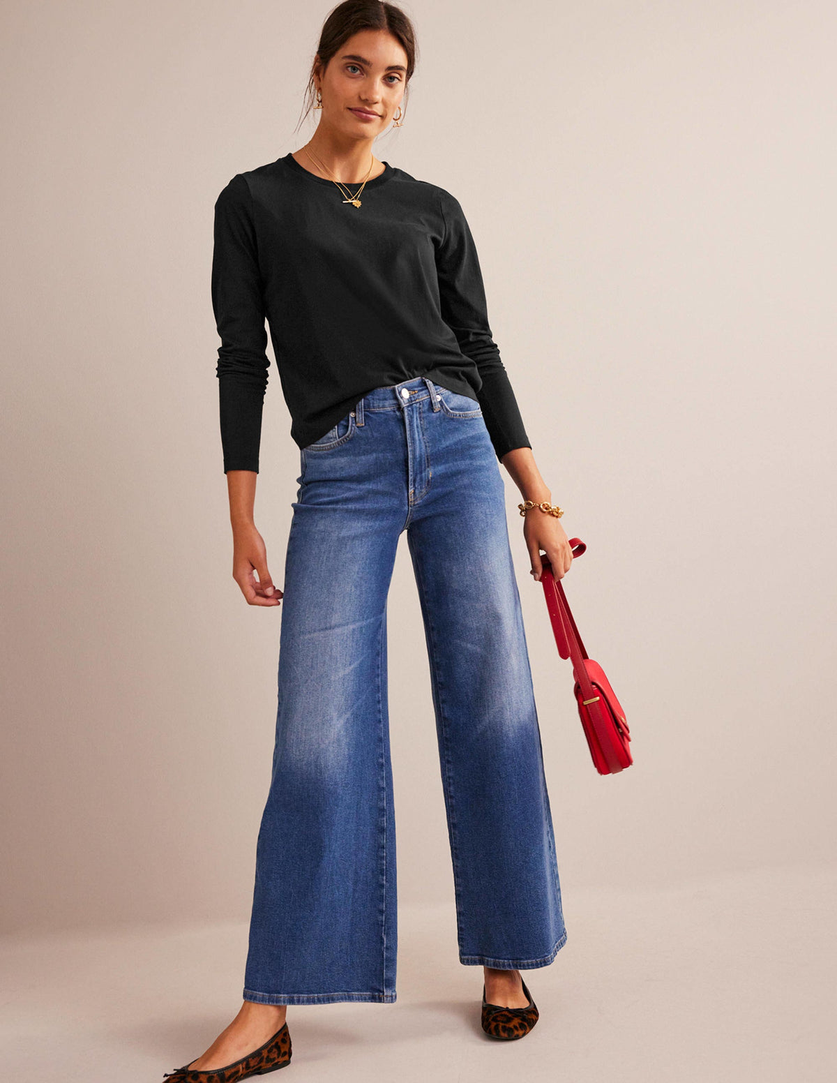 Pure Cotton Long Sleeve Top-Black - Image 4