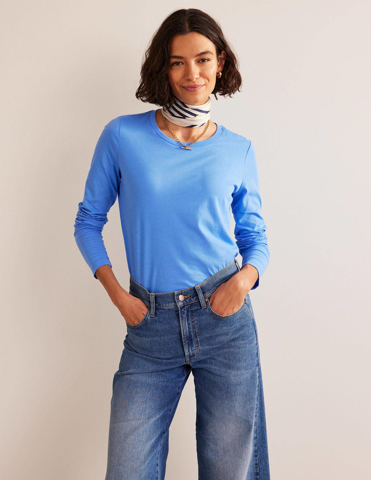Pure Cotton Long Sleeve Top-Marina - Image 1