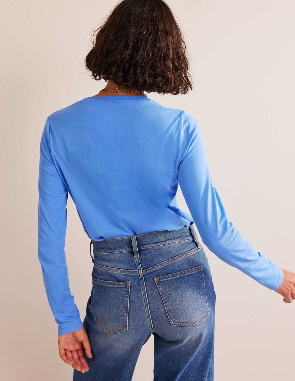 Pure Cotton Long Sleeve Top-Marina - Image 3
