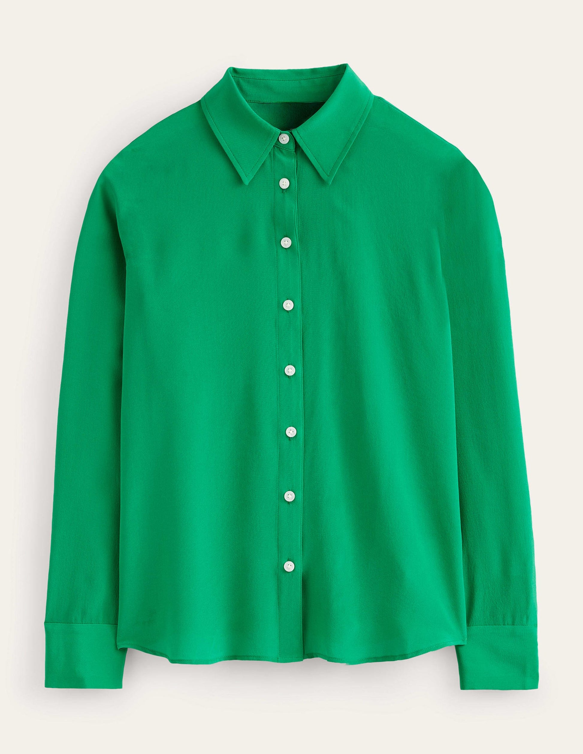 Sienna Silk Shirt-Meadow Green-7