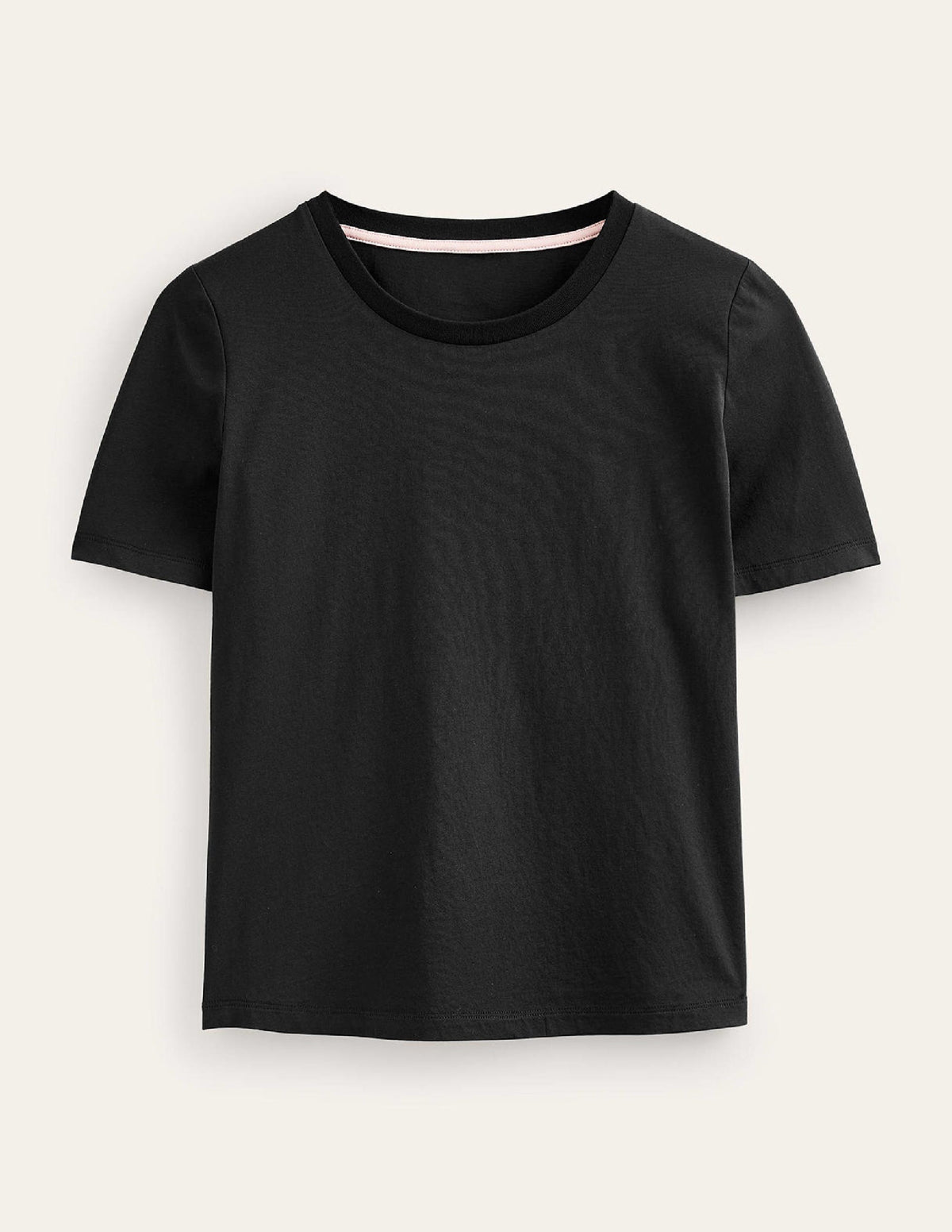 Pure Cotton Crew T-shirt-Black-5