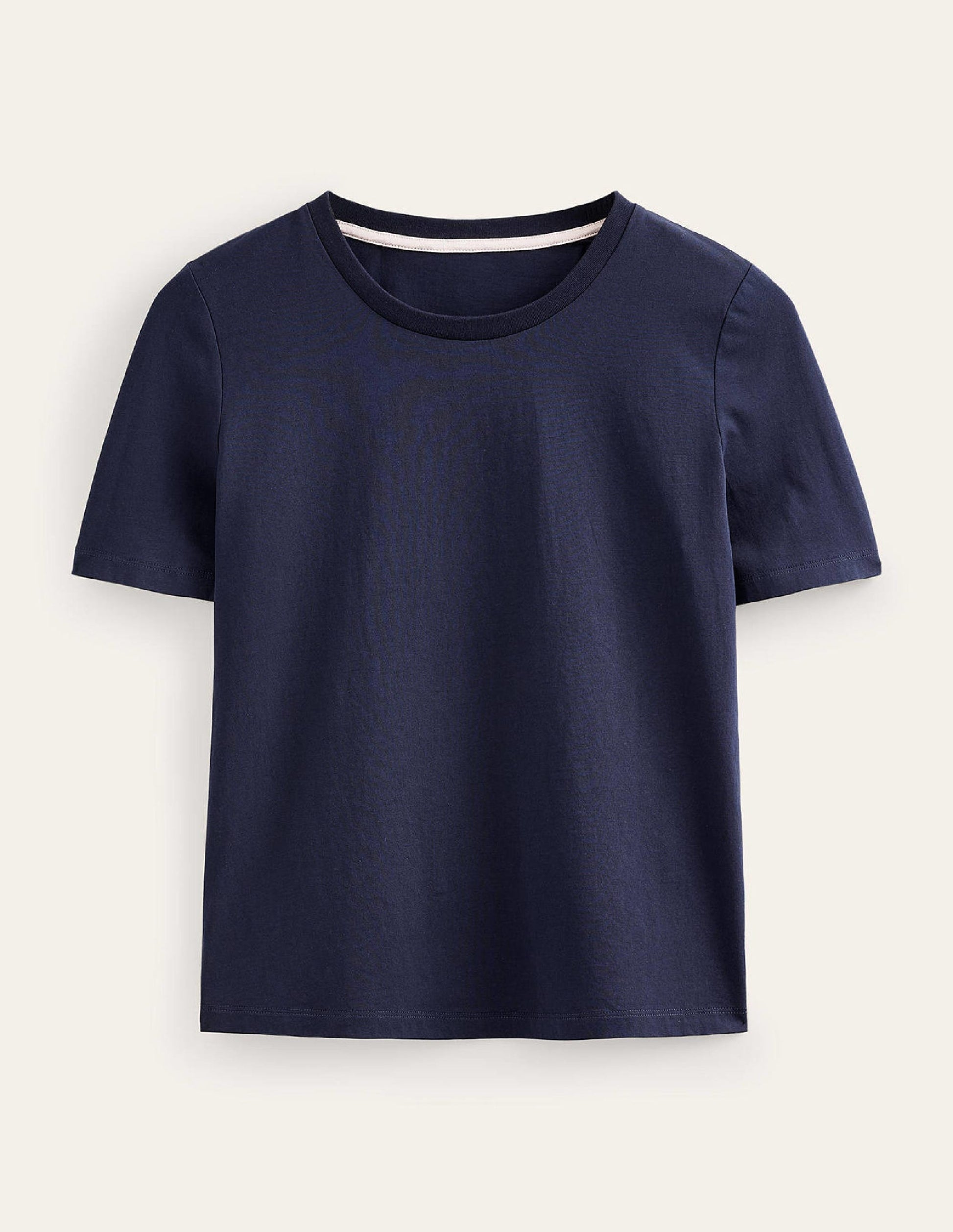 Pure Cotton Crew T-shirt-Navy-5