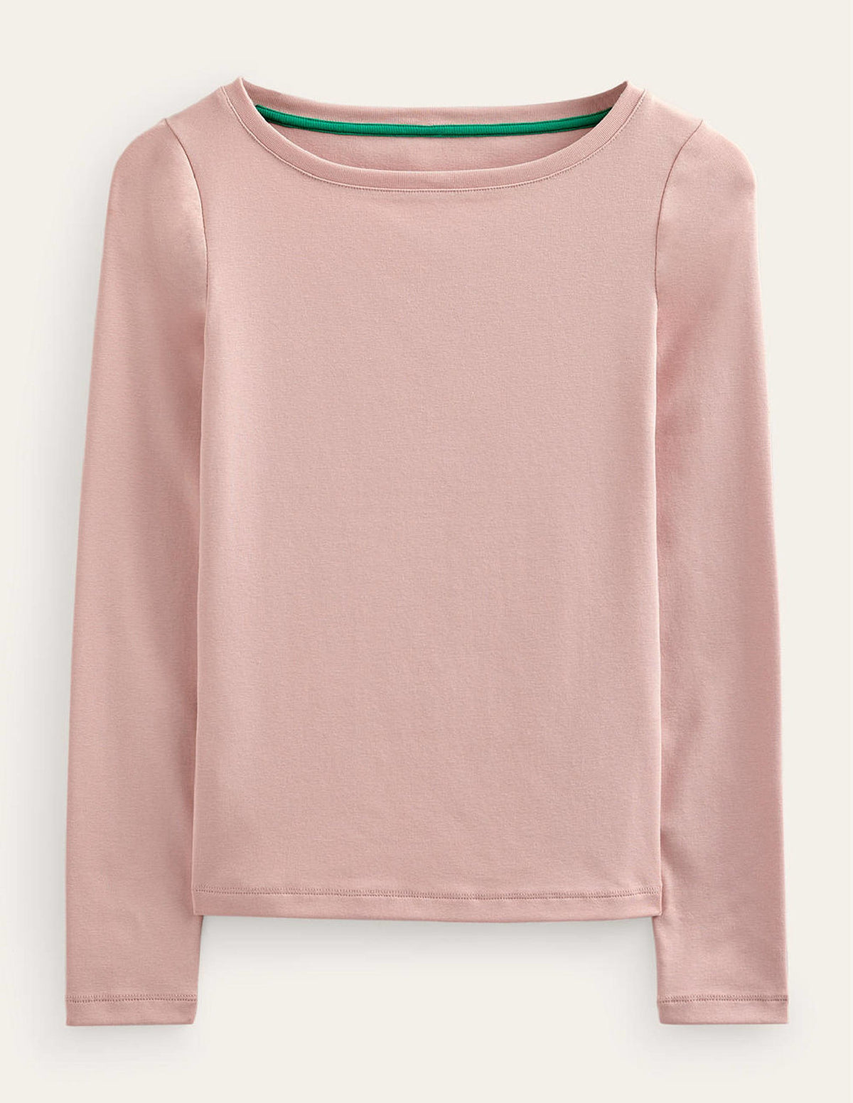 Essential Boat-Neck Jersey Top-Milkshake - Image 5