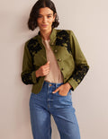Warwick Embroidered Jacket-Olive Green