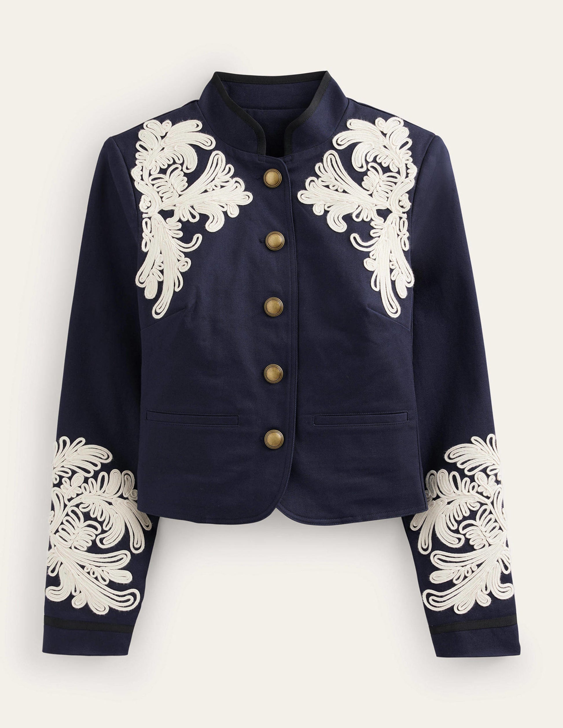 Warwick Embroidered Jacket-Navy-7