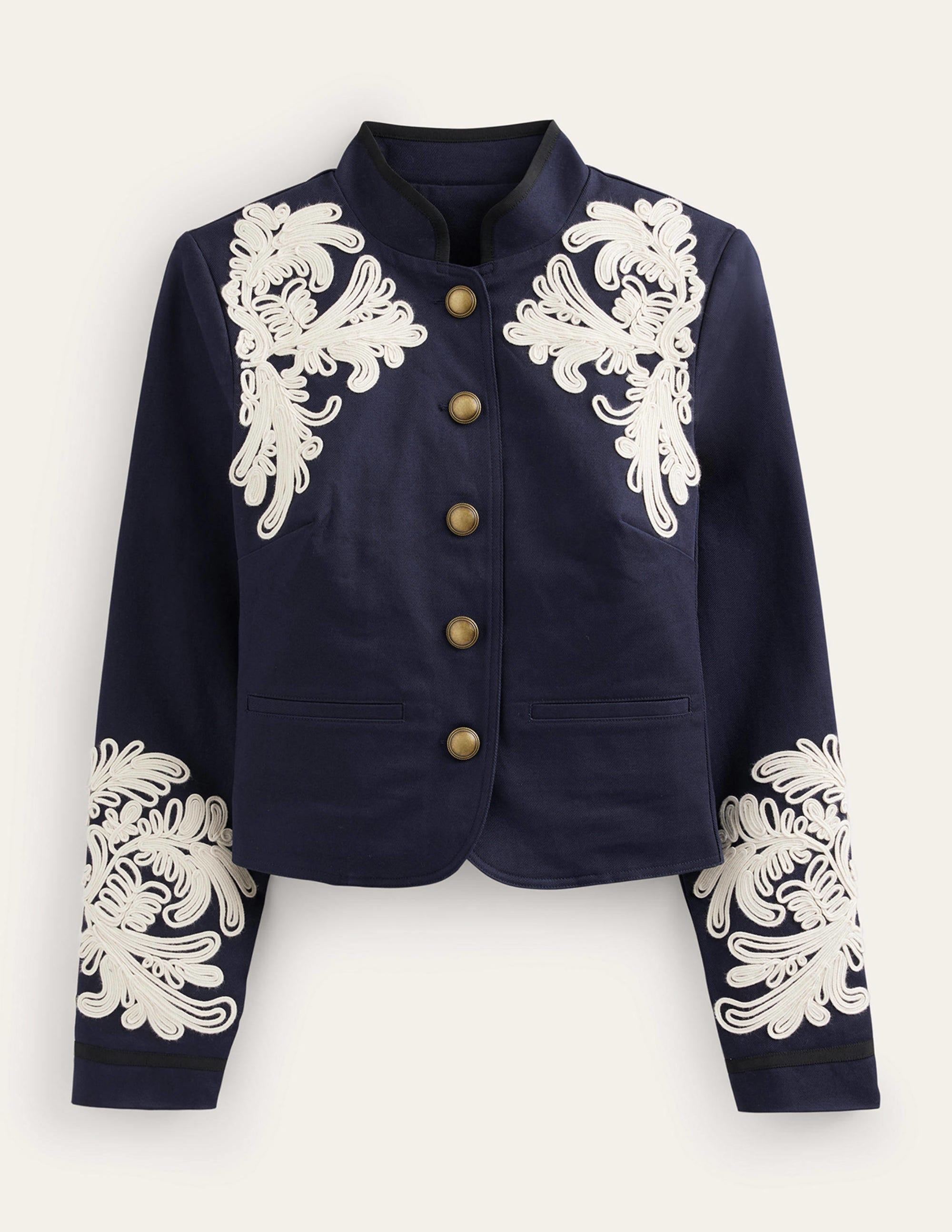 Warwick Embroidered Jacket-Navy - Image 7