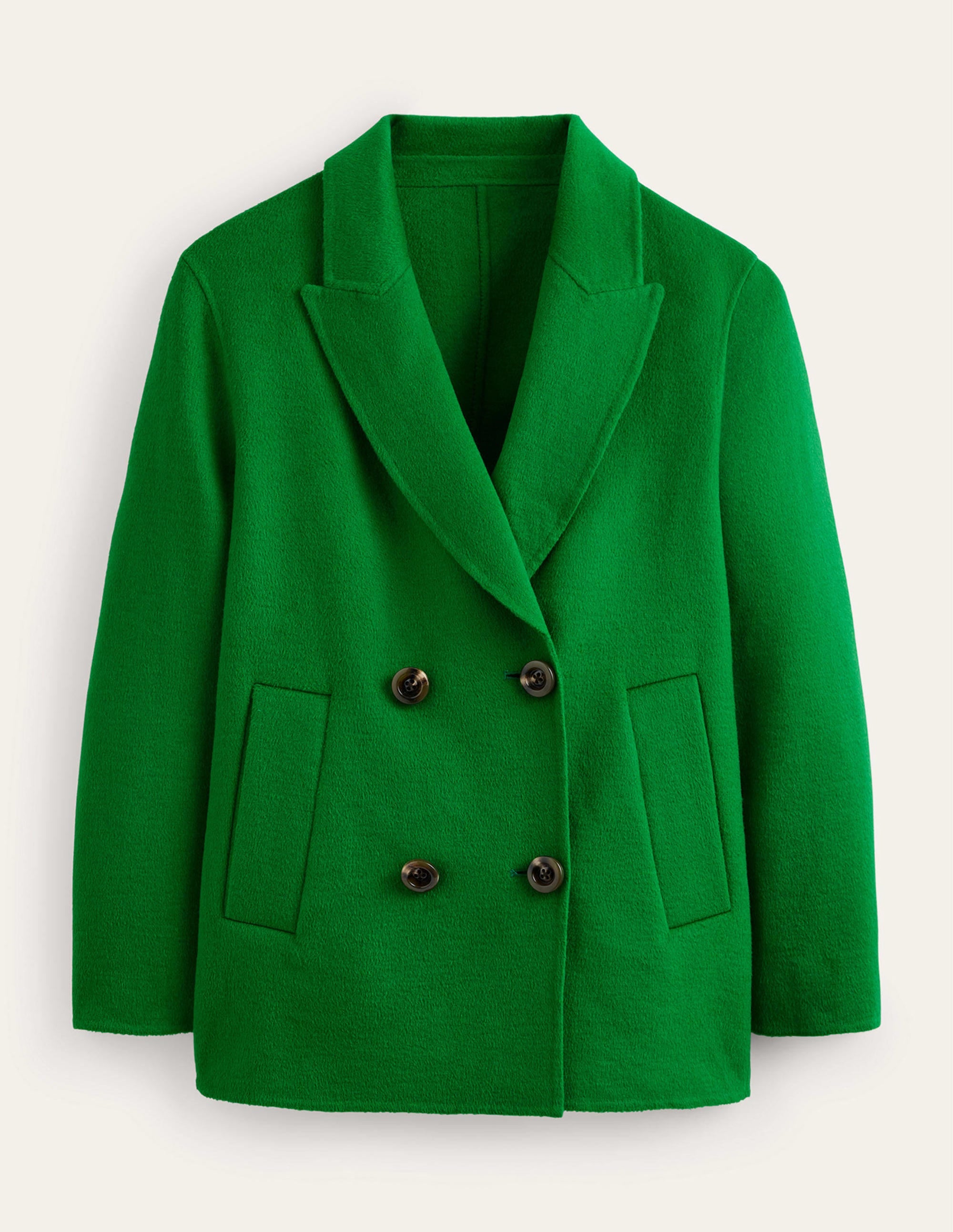 Wool-Blend Pea Coat-Highland Green - Image 9