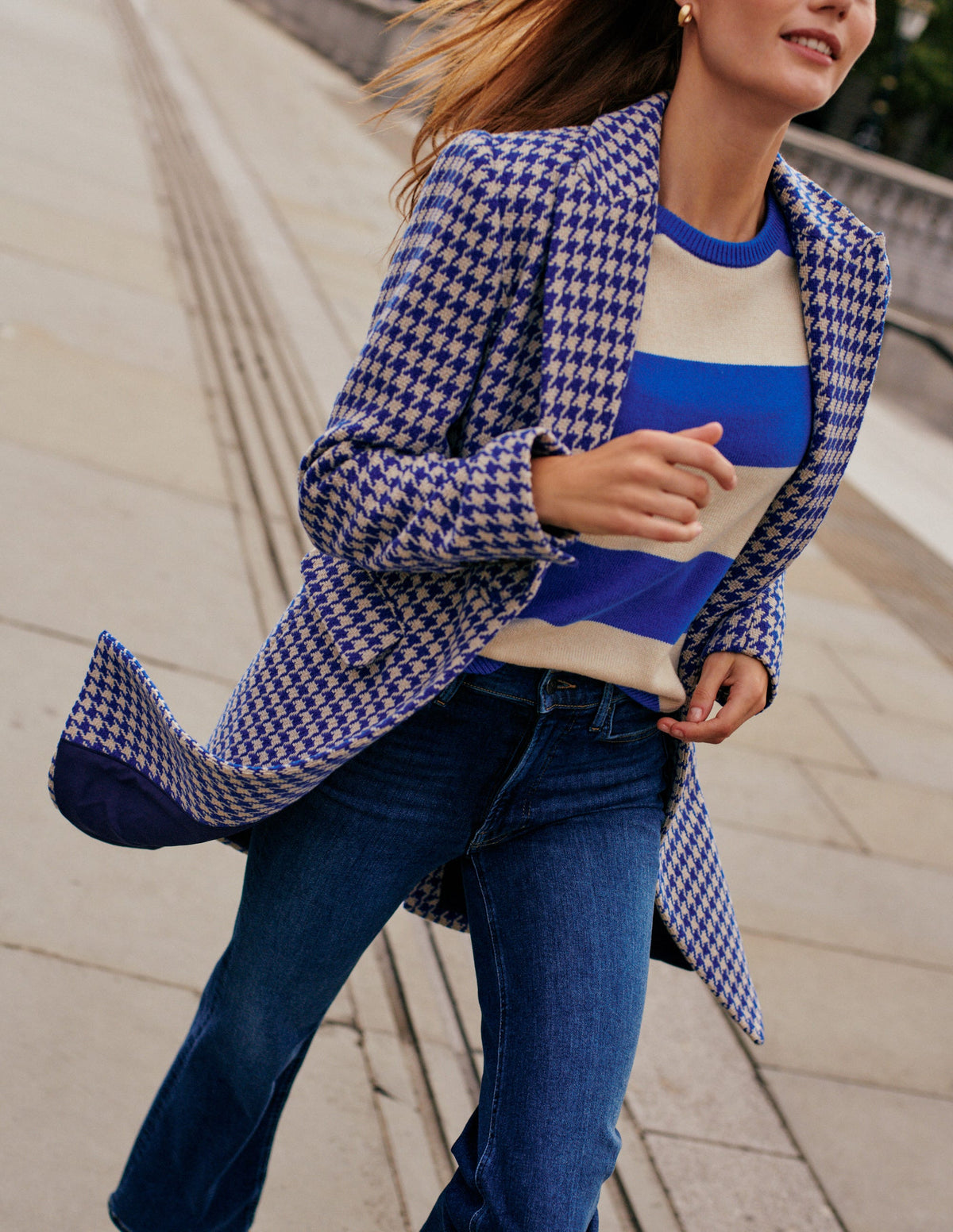 Canterbury Interest Coat-Blue and Ivory Dogstooth - Image 5