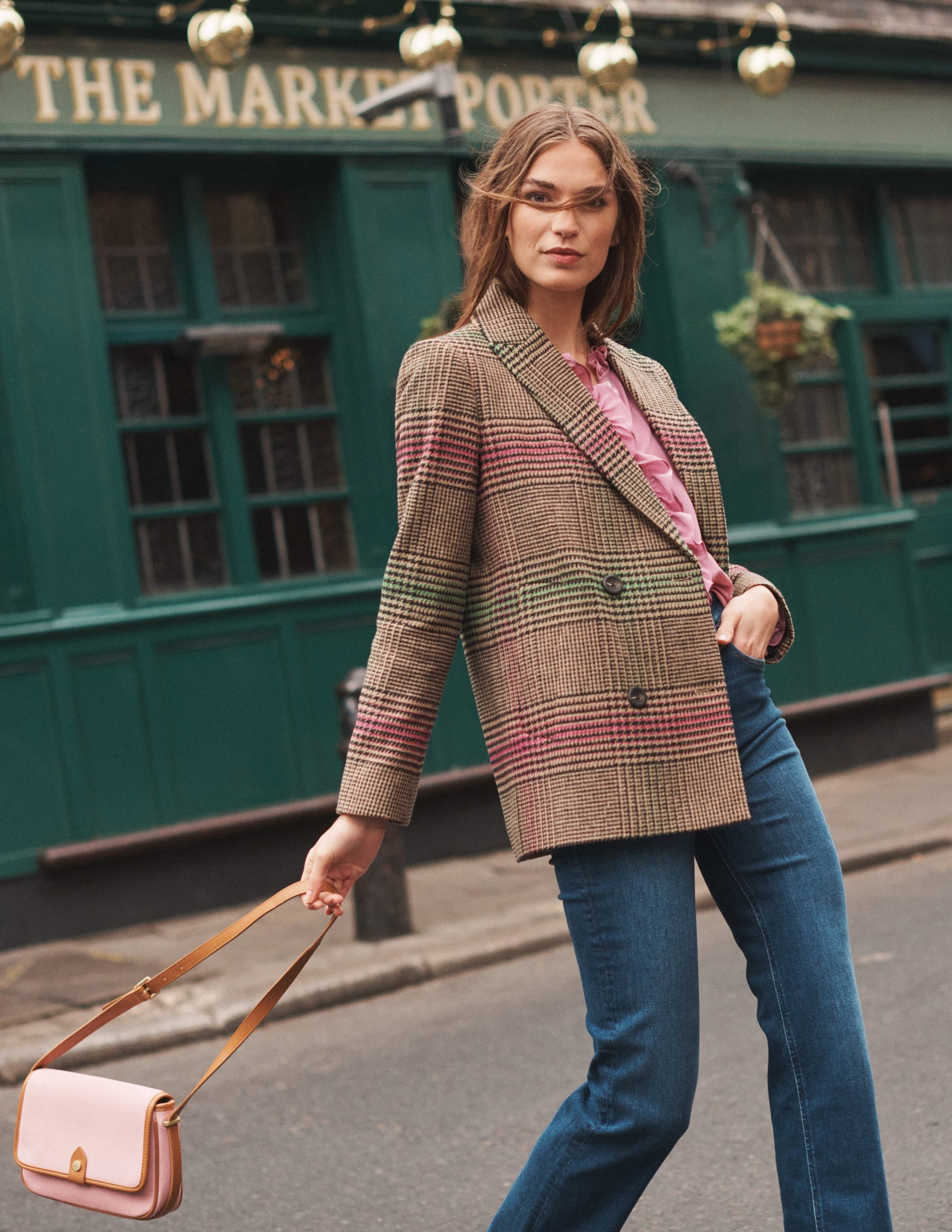 Double-Breasted Checked Coat-Check - Image 6