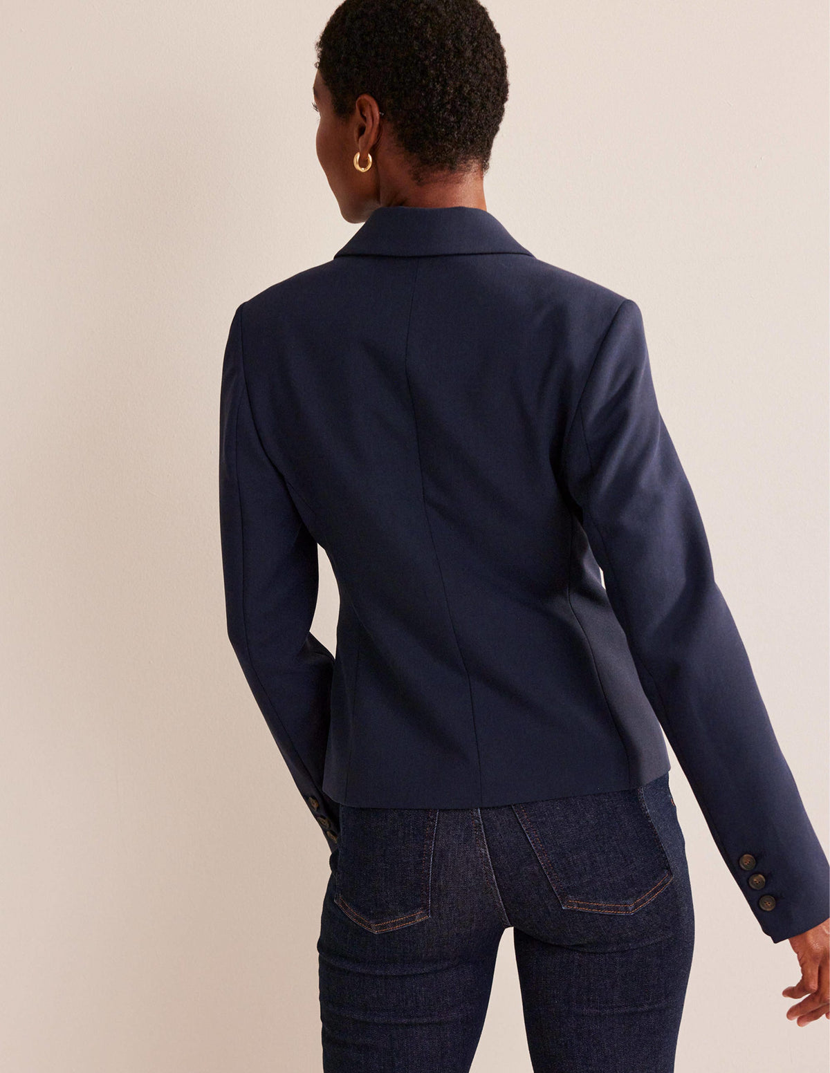 The Canonbury Tailored Blazer-Navy-3