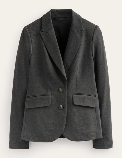 Marylebone Ponte Blazer-Charcoal Marl-5