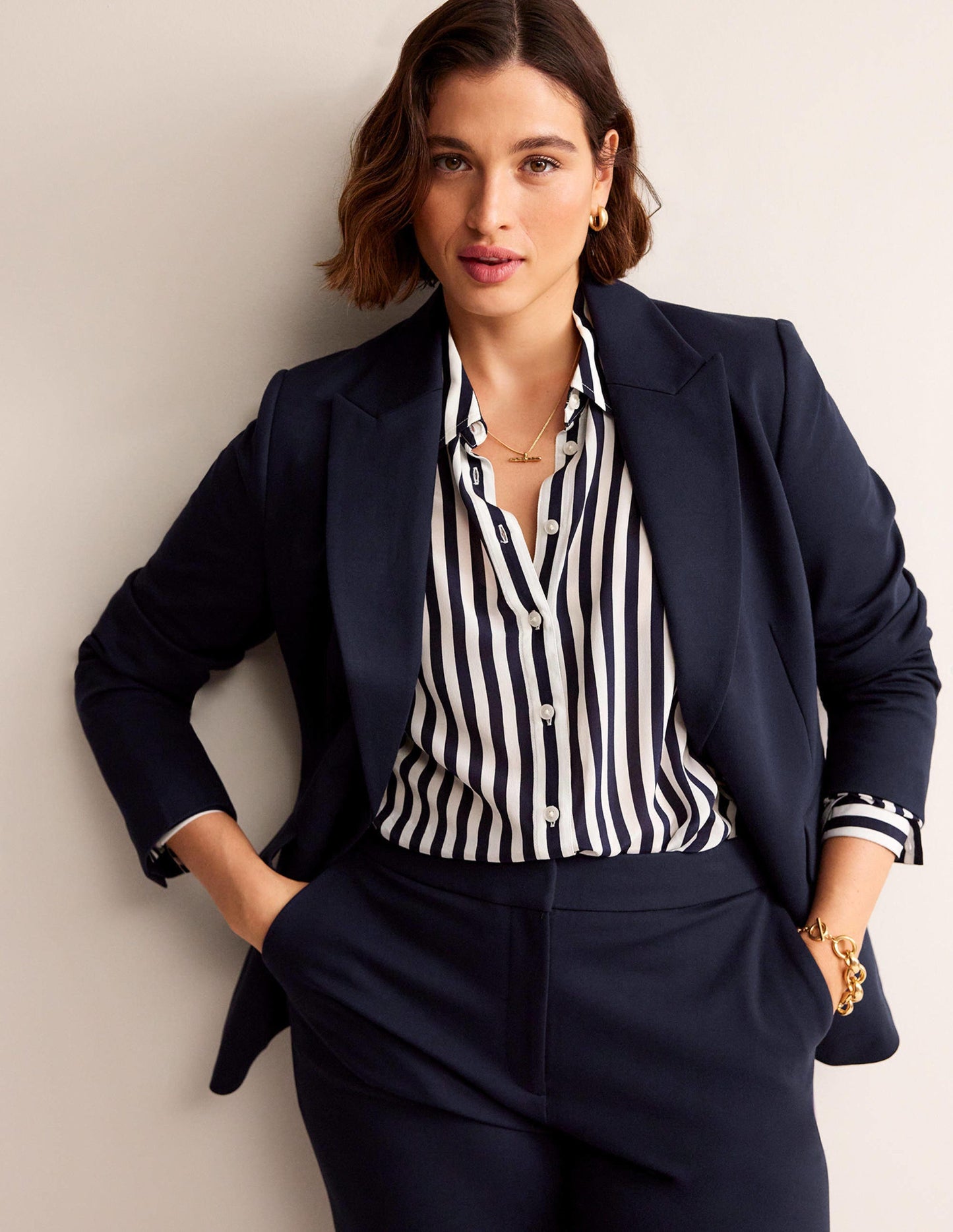 Marylebone Ponte Blazer-Navy