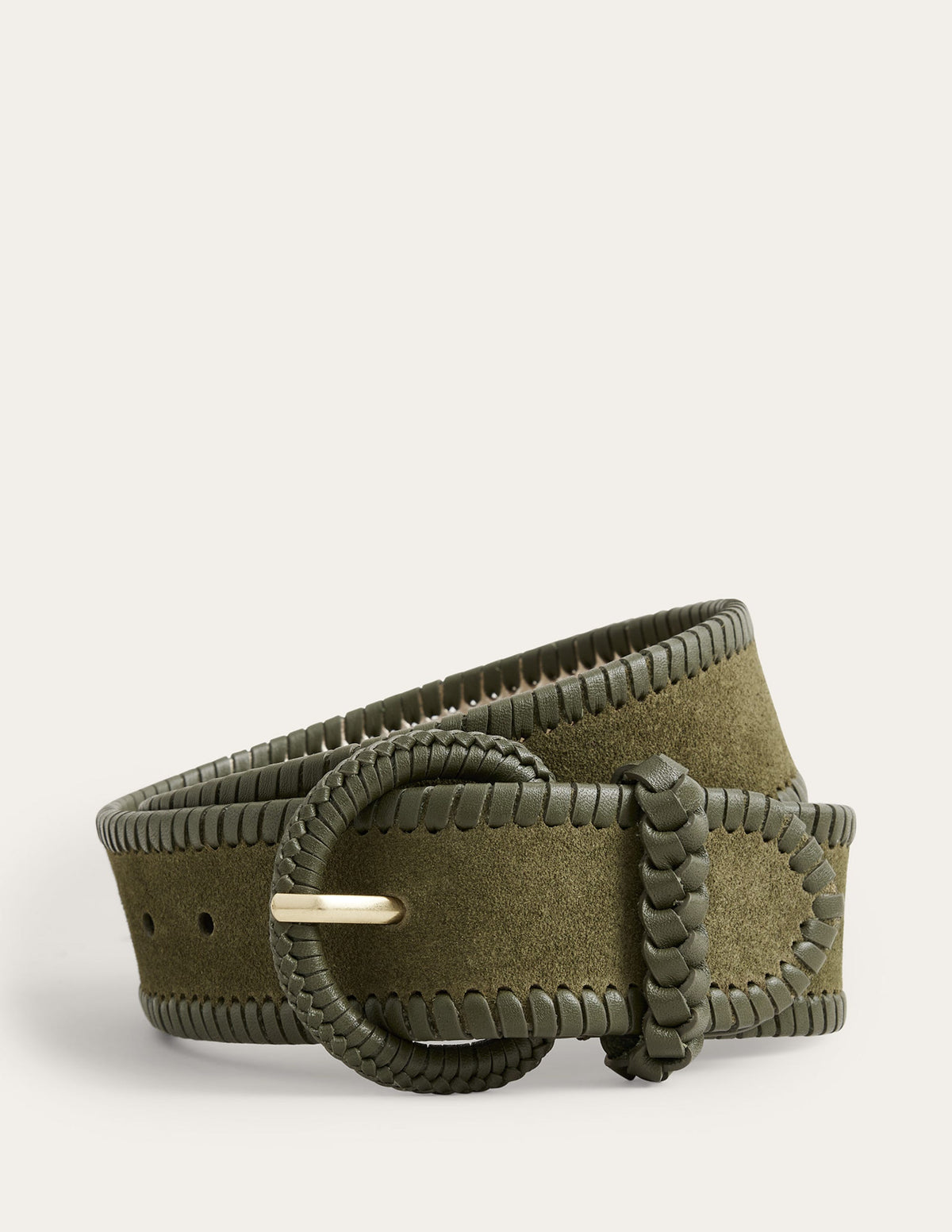 Woven Waist Belt-Khaki-1