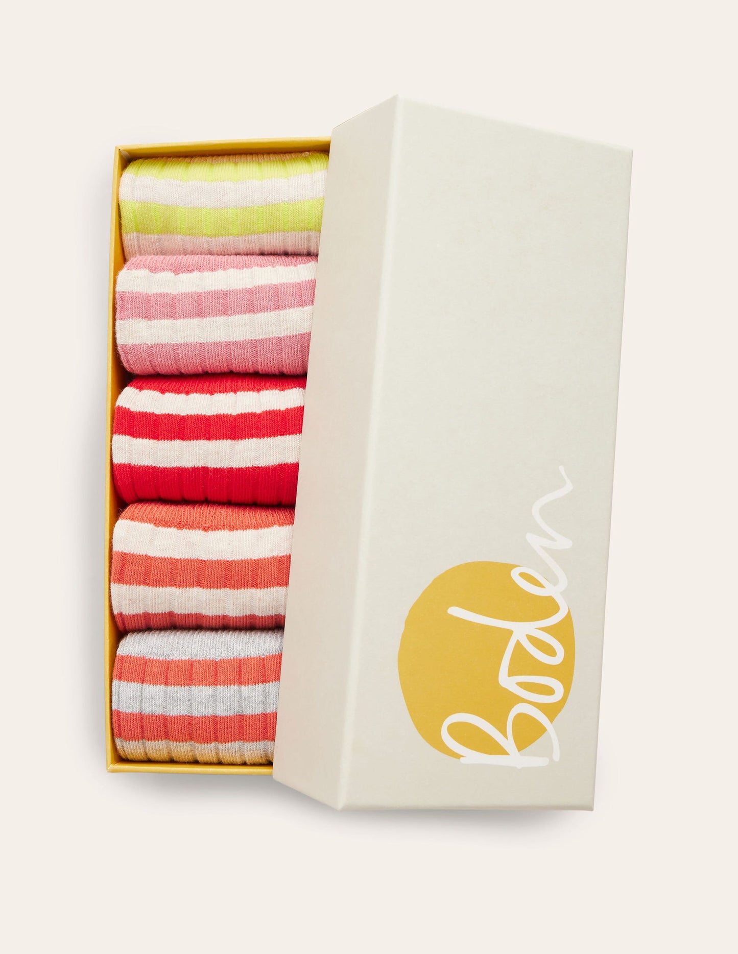 Five Pack Crew Socks-Multi, Pastel