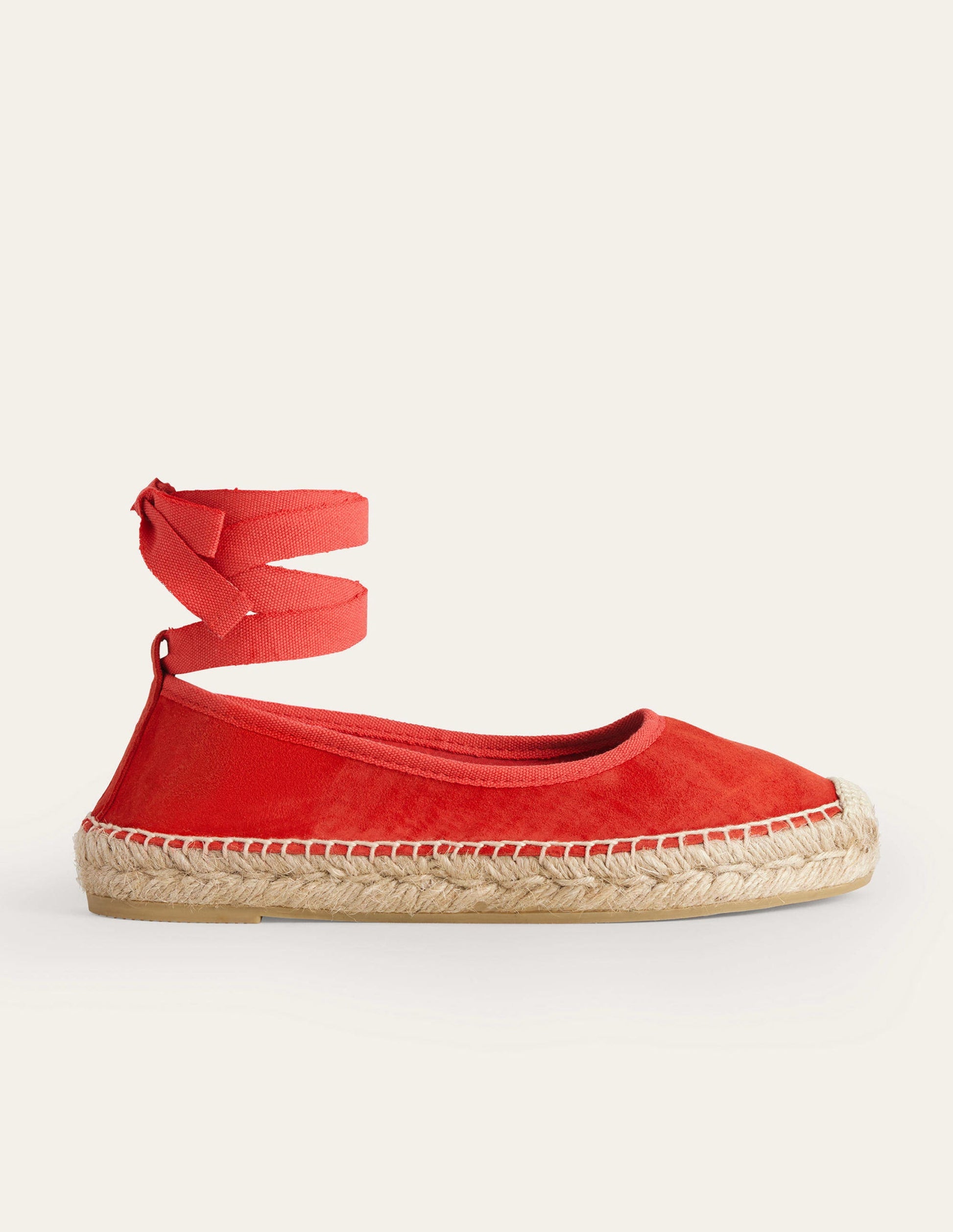 Ankle Tie Espadrilles-Vermillion-2