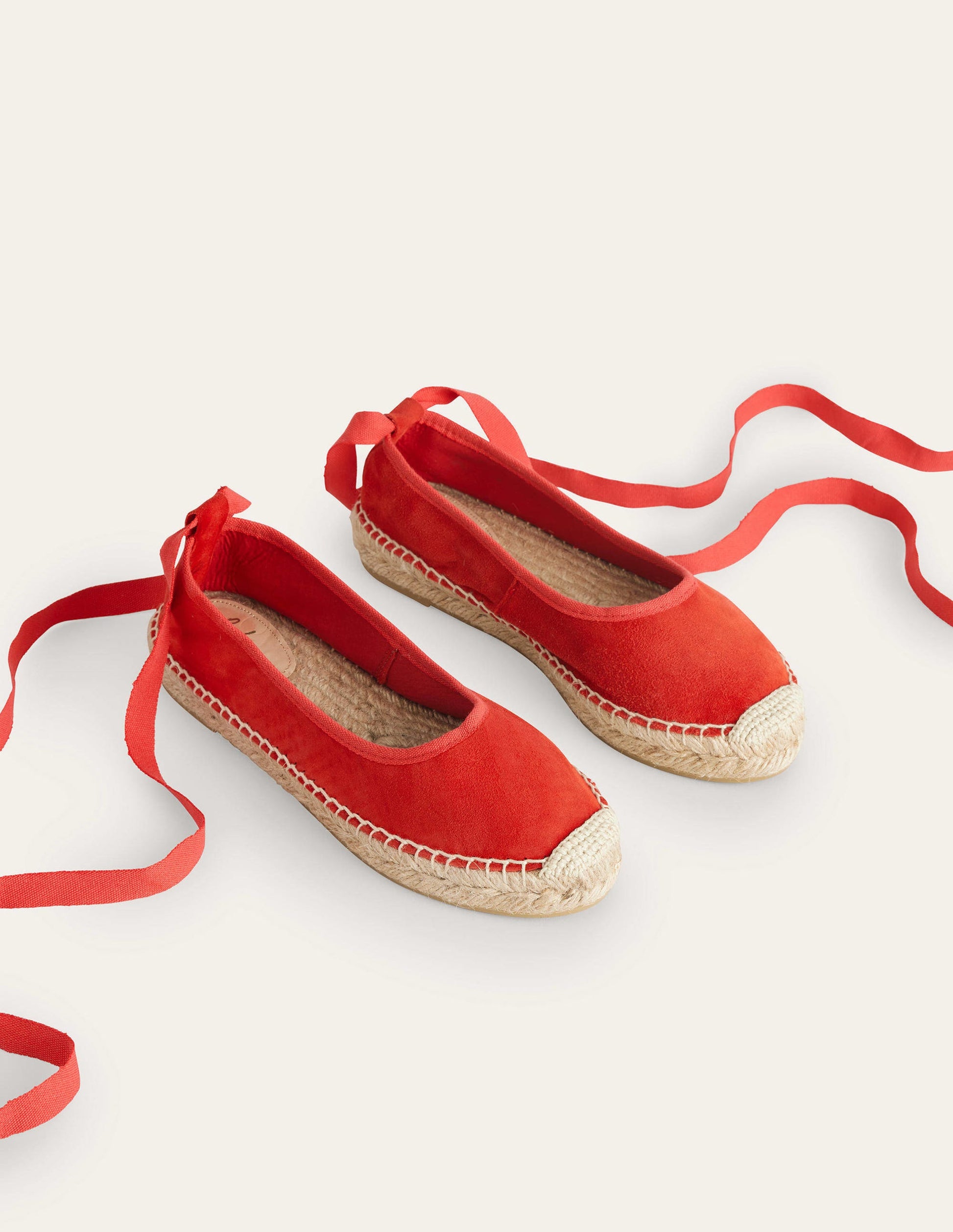 Ankle Tie Espadrilles-Vermillion-3