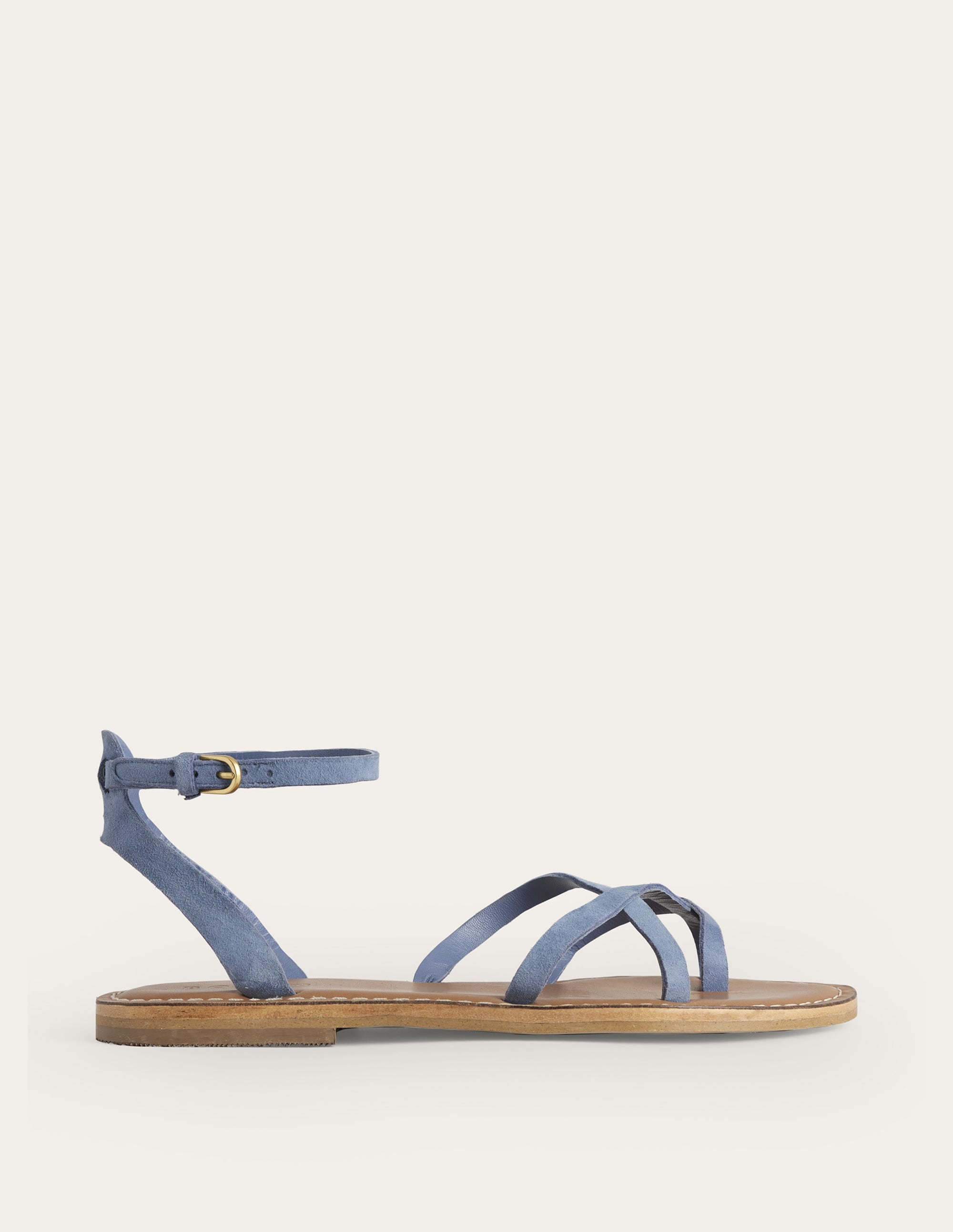 Easy Flat Sandals-Corporal Blue Suede - Image 3