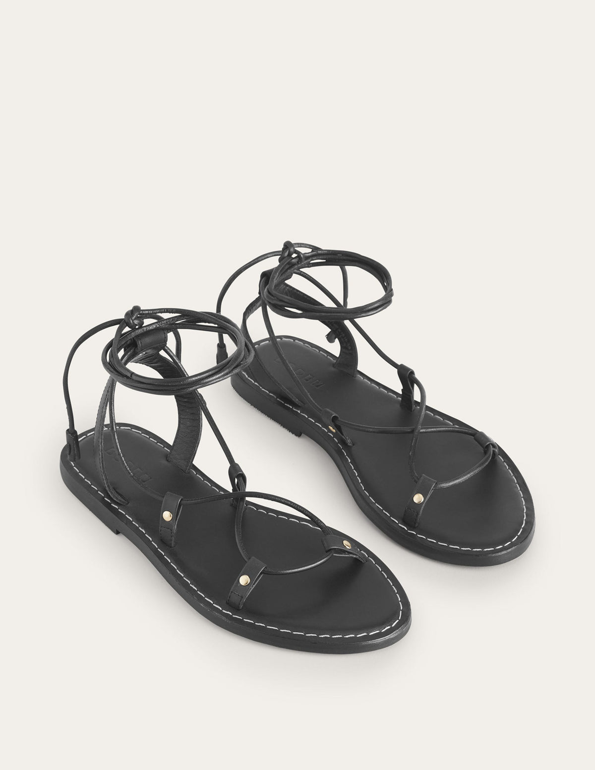 Scarf Wrap Sandals-Botanic Blush / Black - Image 3