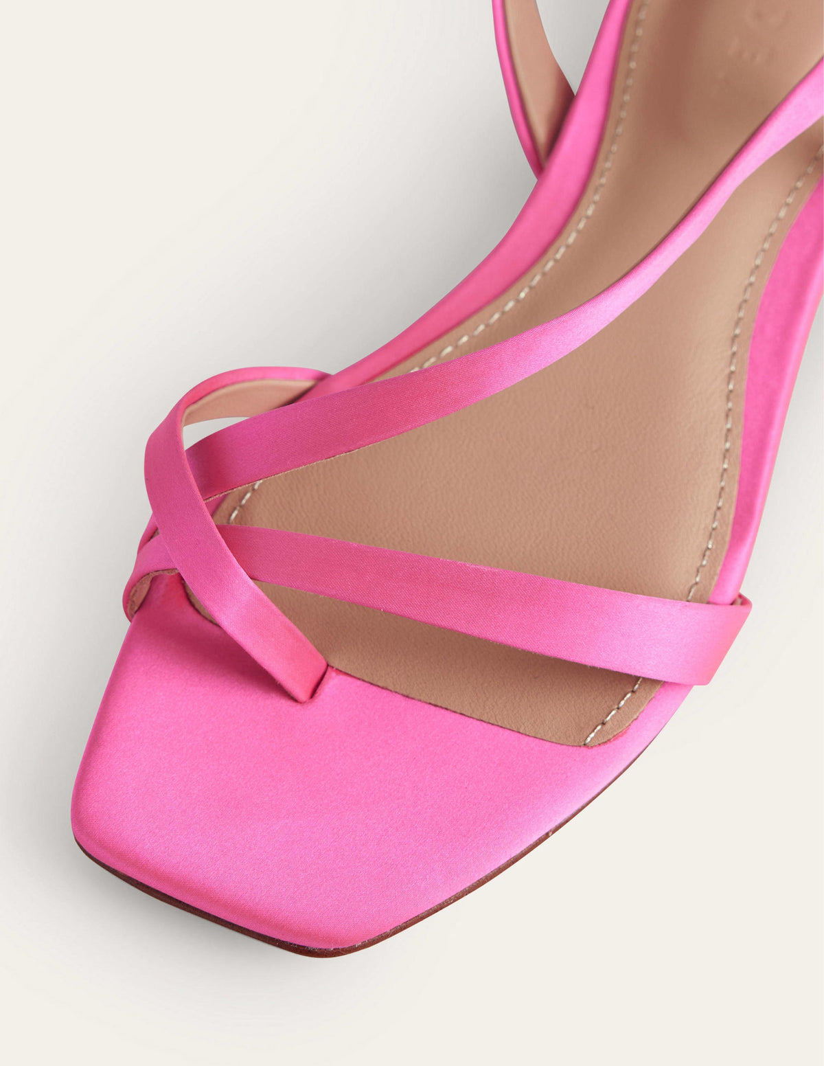 Satin Toe Loop Flat Sandals-Festival Pink Satin-5
