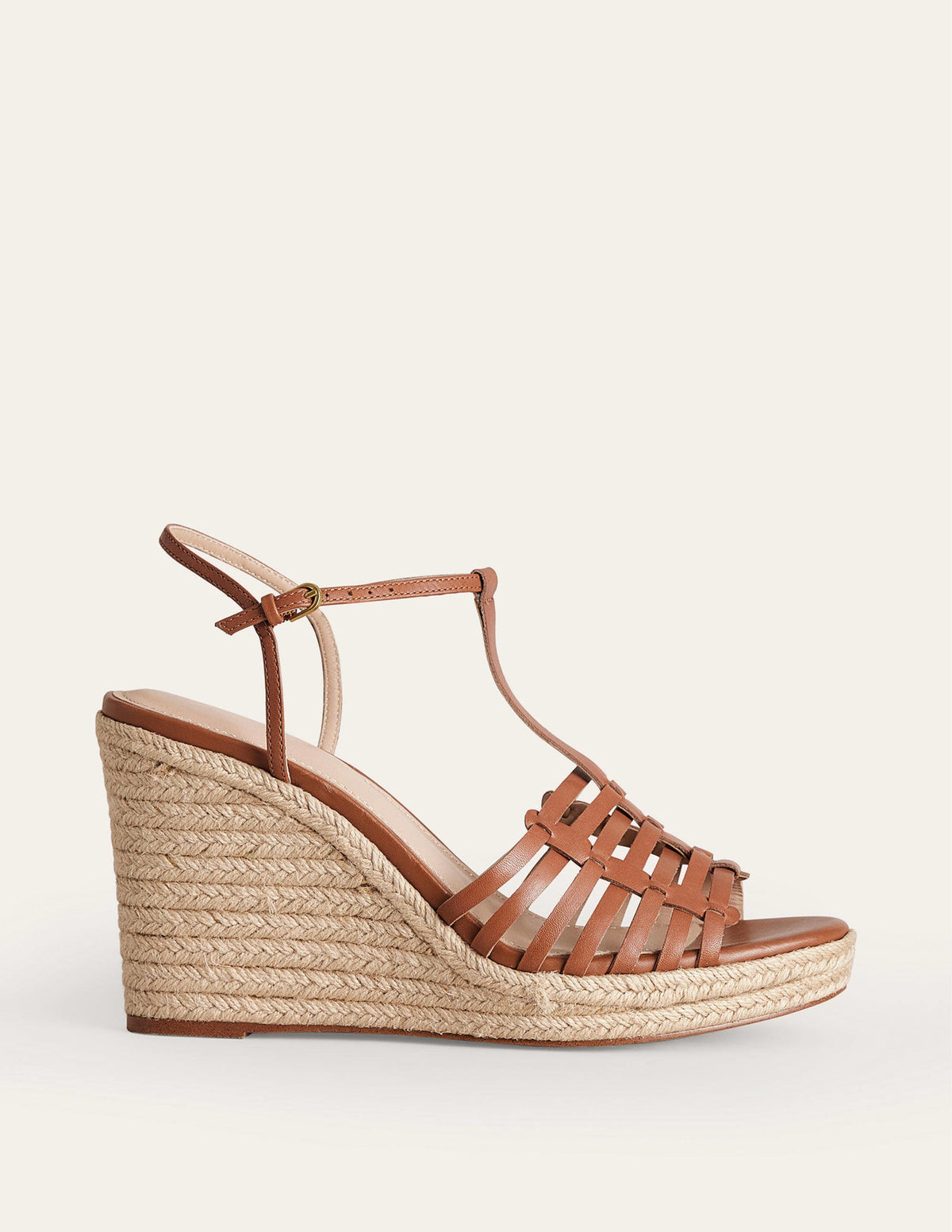 Strappy Espadrille Wedges-Tan-3