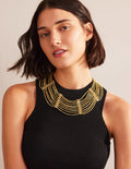 Bead Layer Necklace-Gold
