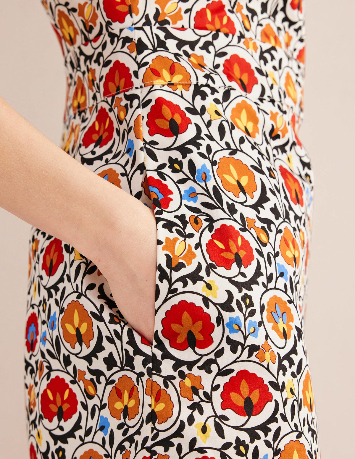 Cotton Mini Shift Dress-Multi, Enchanting Bloom - Image 2