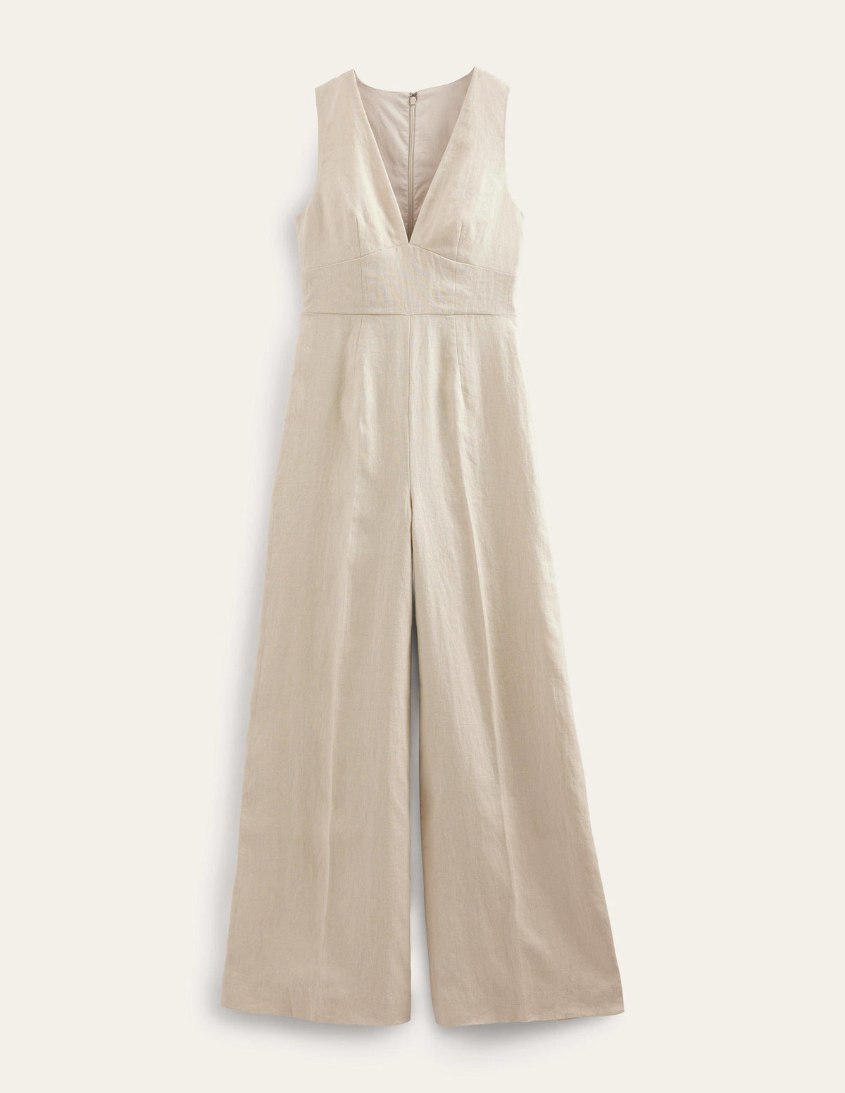 V-Neck Occasion Jumpsuit-Pebble-6