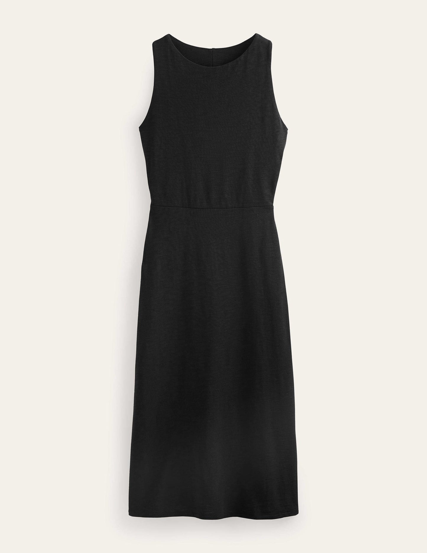 Jersey Column Midi Dress-Black