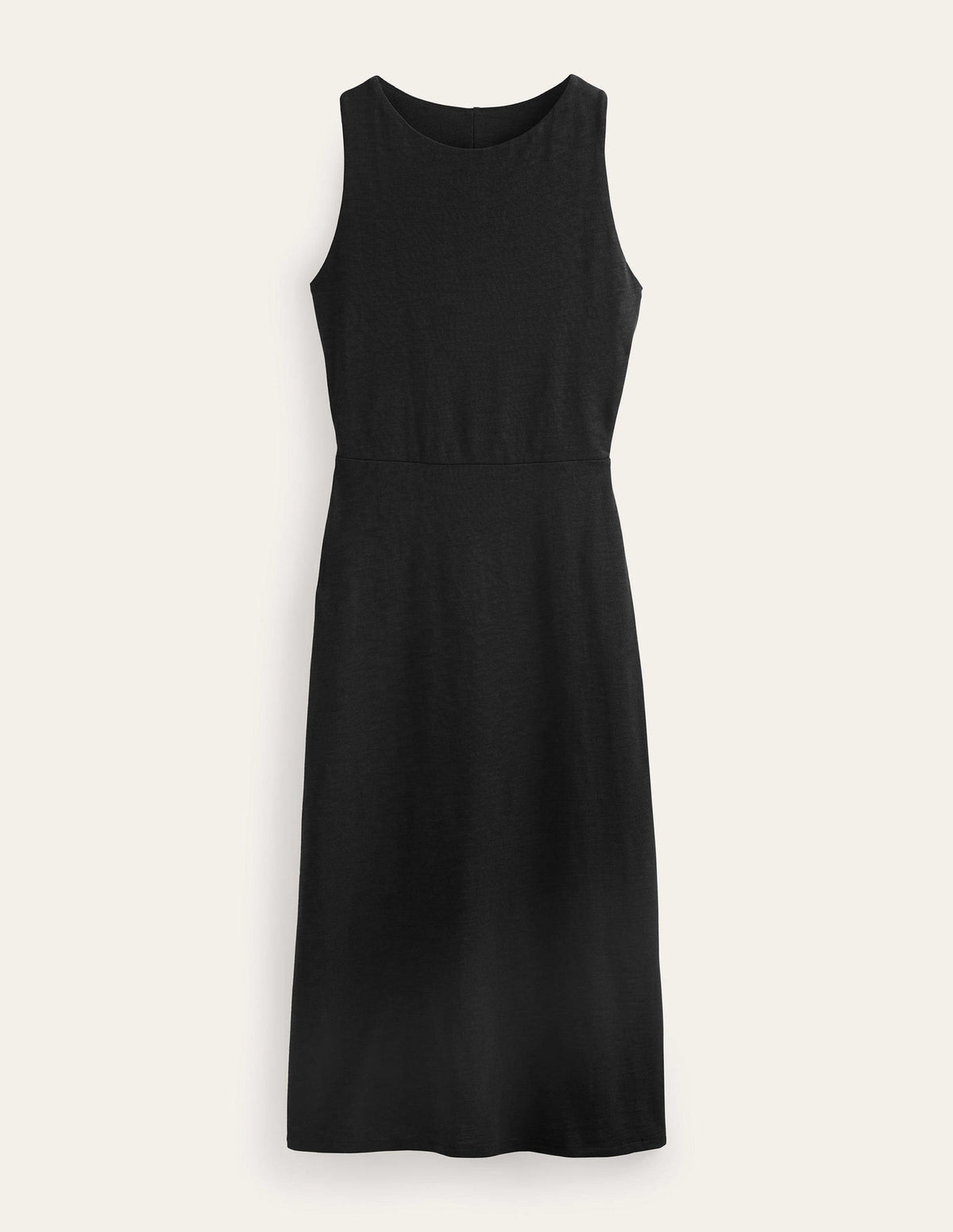 Jersey Column Midi Dress-Black - Image 5