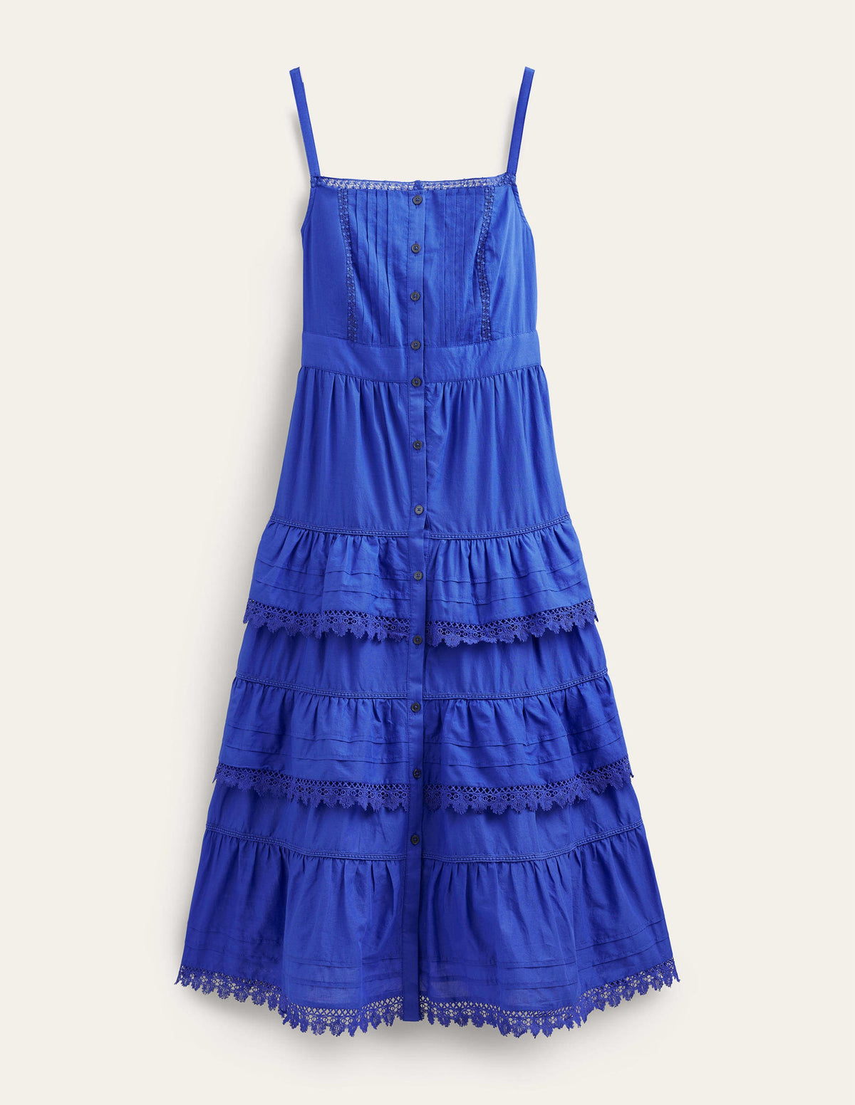 Tiered Trim Midi Dress-Island Sapphire - Image 6