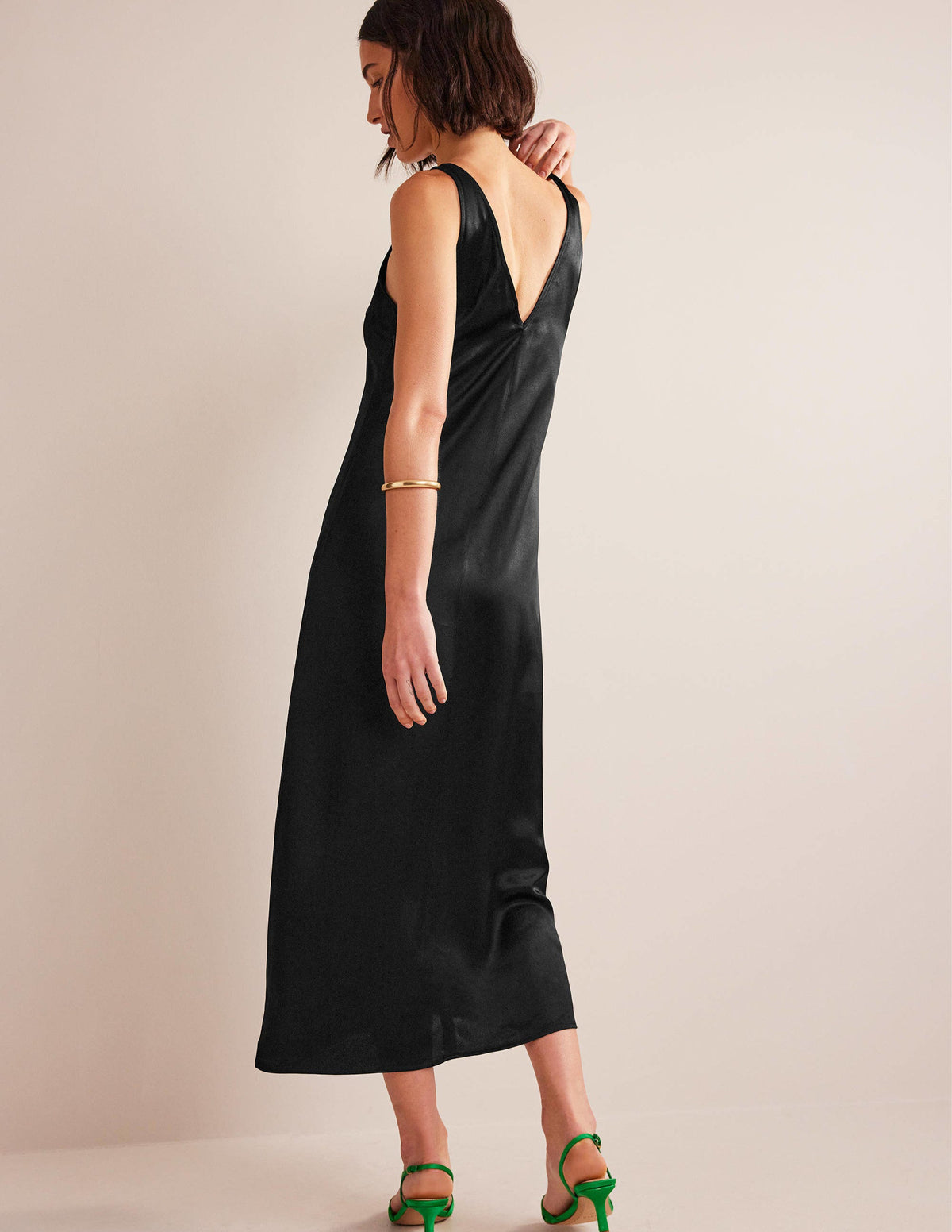 Satin Slip Maxi Dress-Black-3